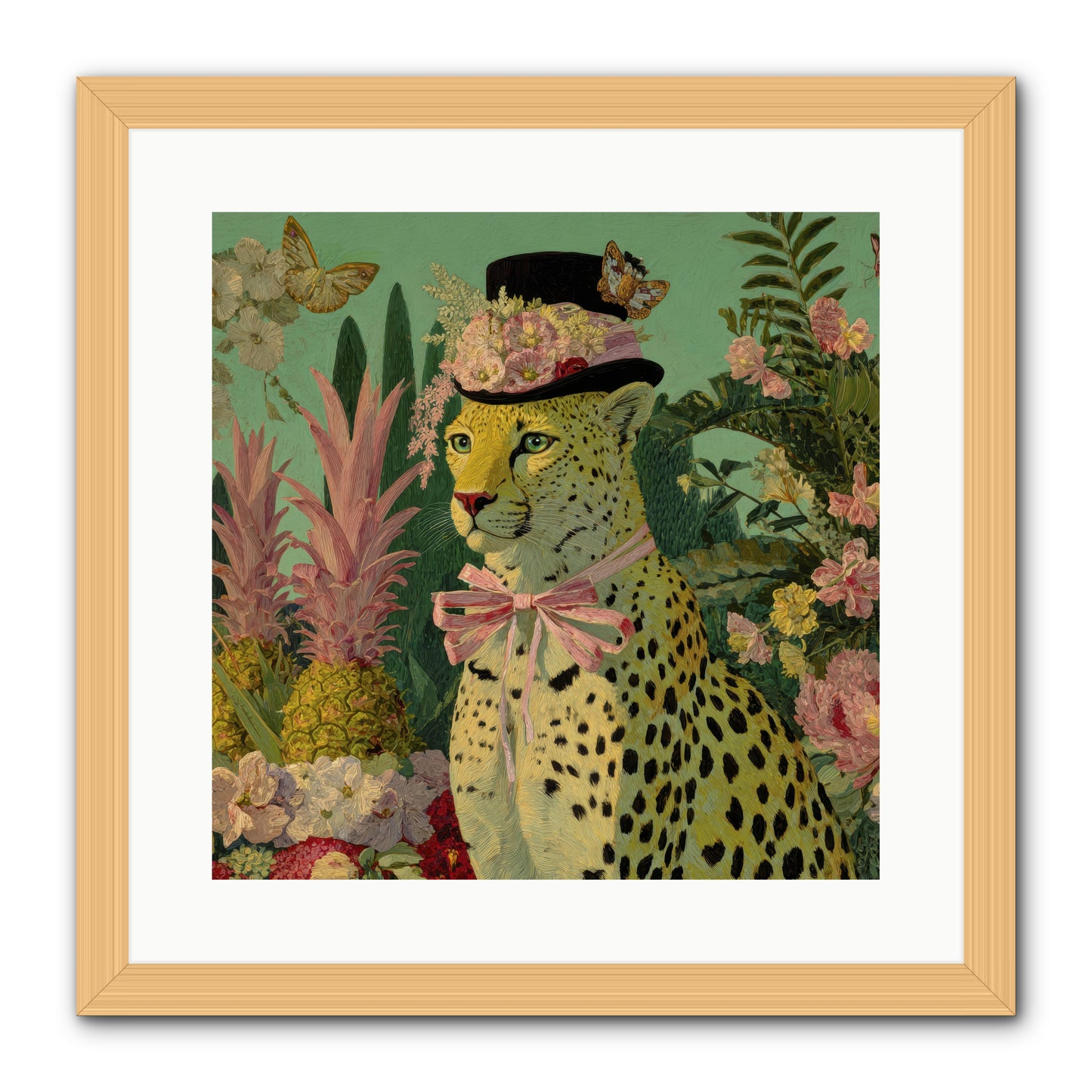 The Velvet Ledger -- Framed Print - Natural 16x16