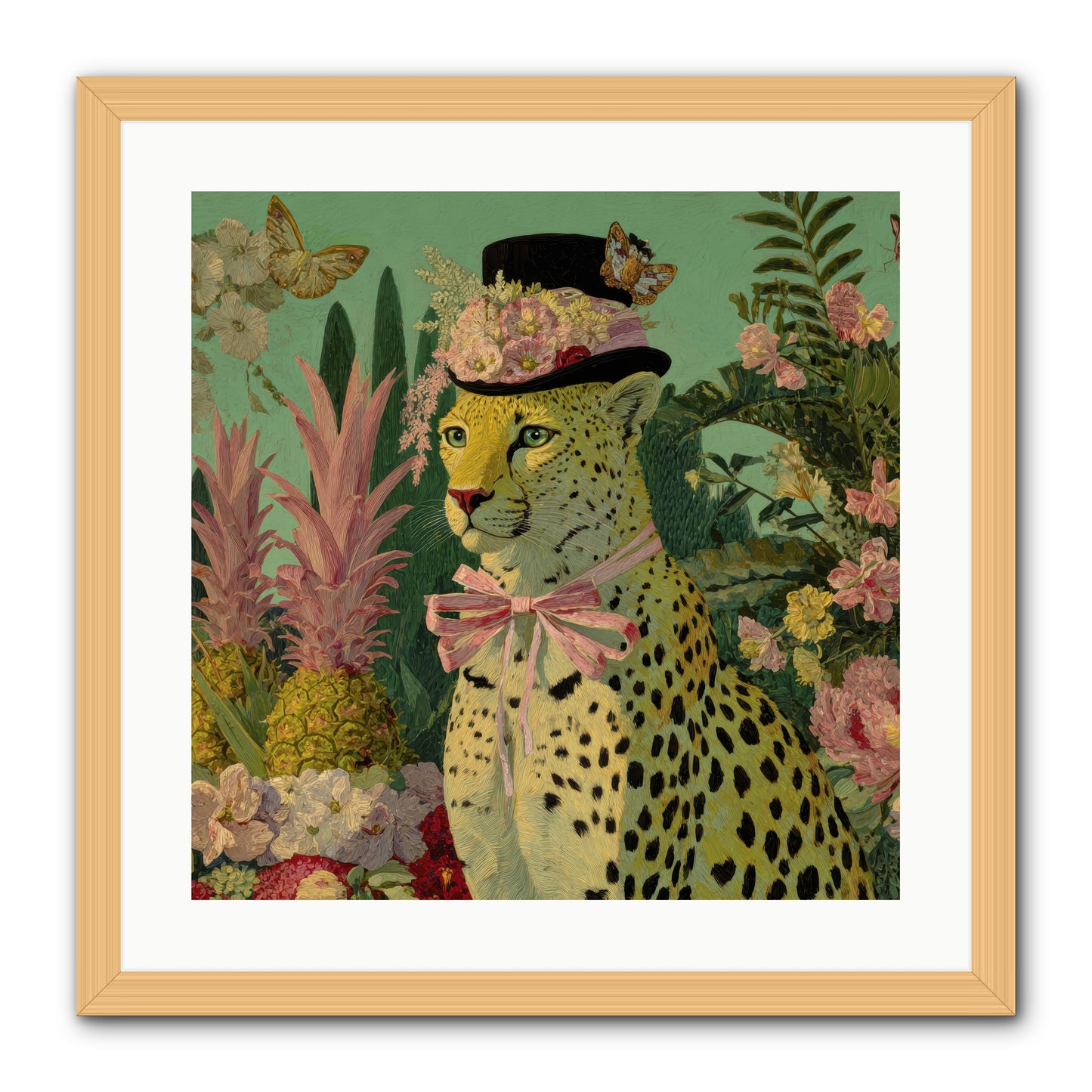 The Velvet Ledger -- Framed Print - Natural 20x20