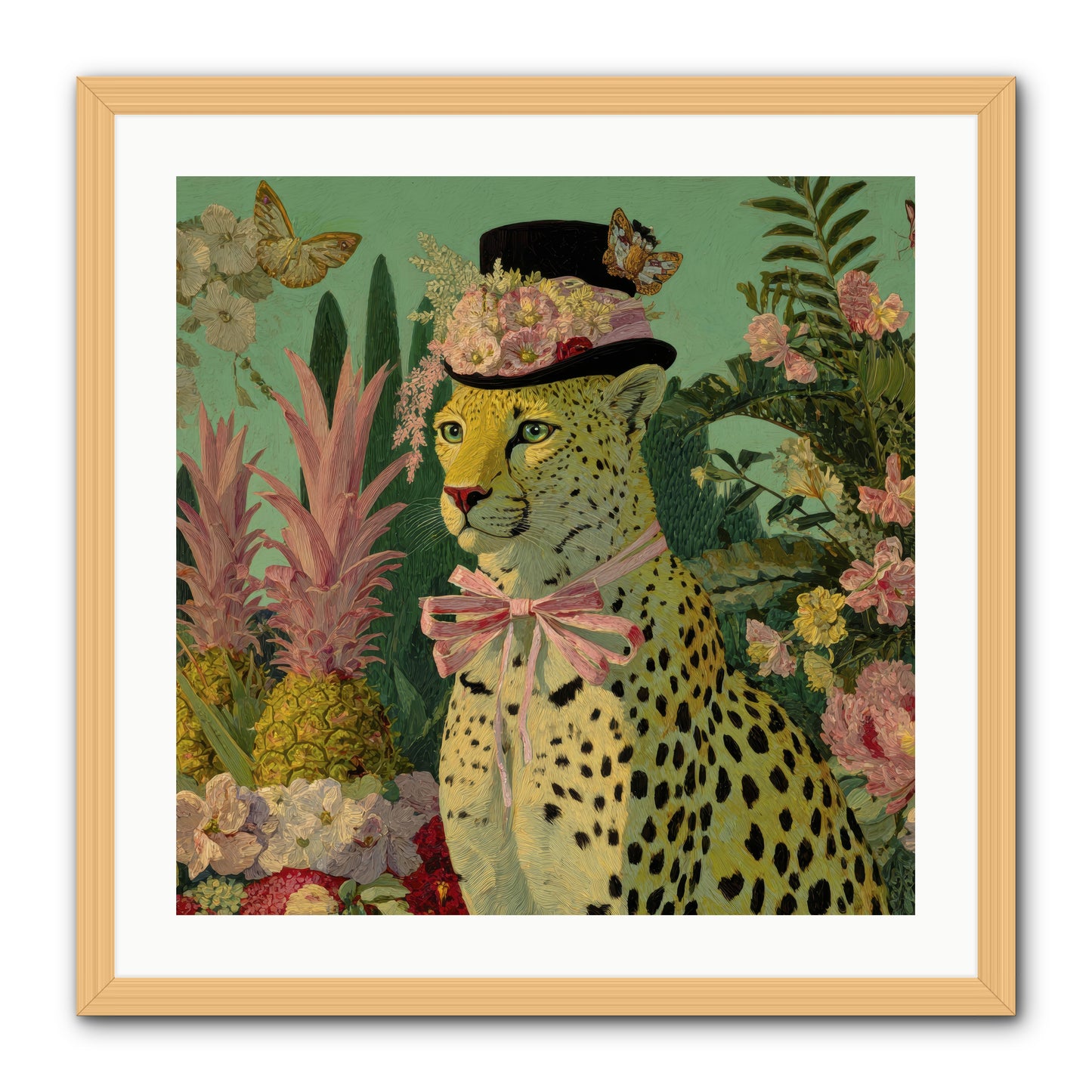 The Velvet Ledger -- Framed Print - Natural 24x24
