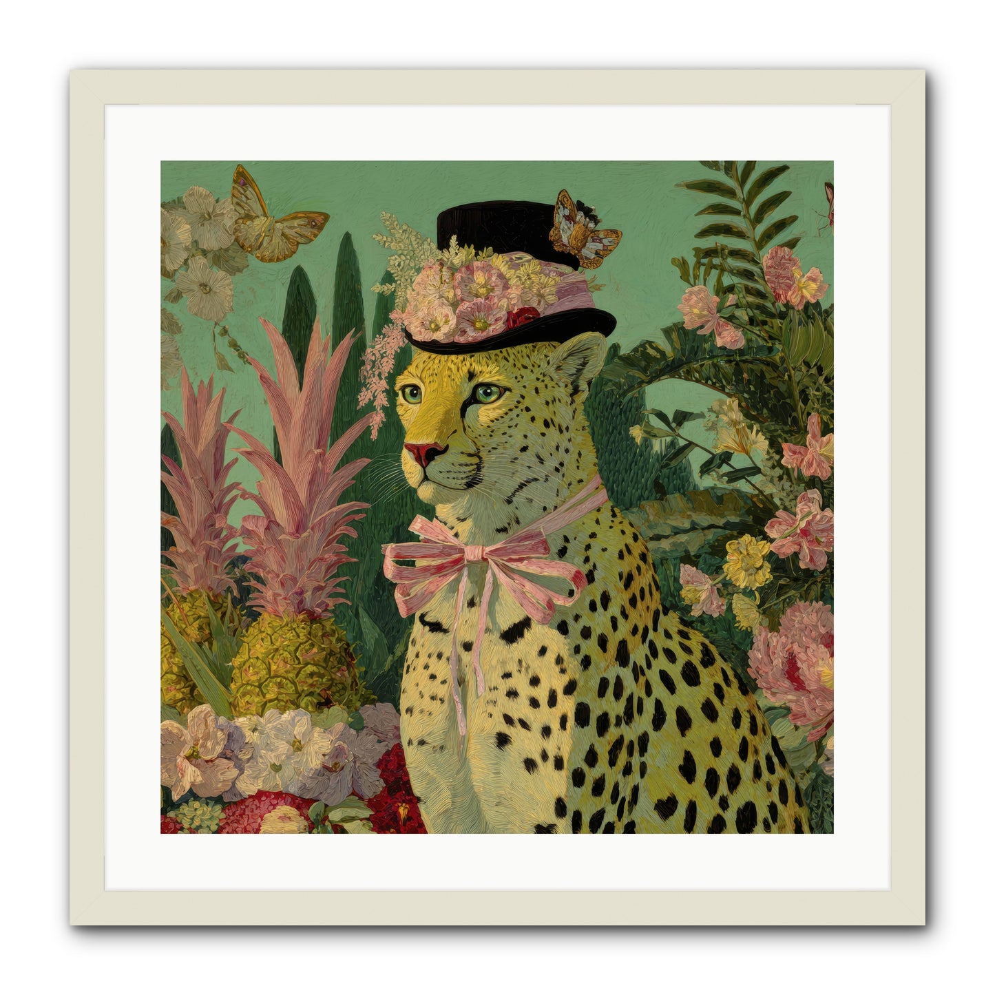 The Velvet Ledger -- Framed Print - White 24x24