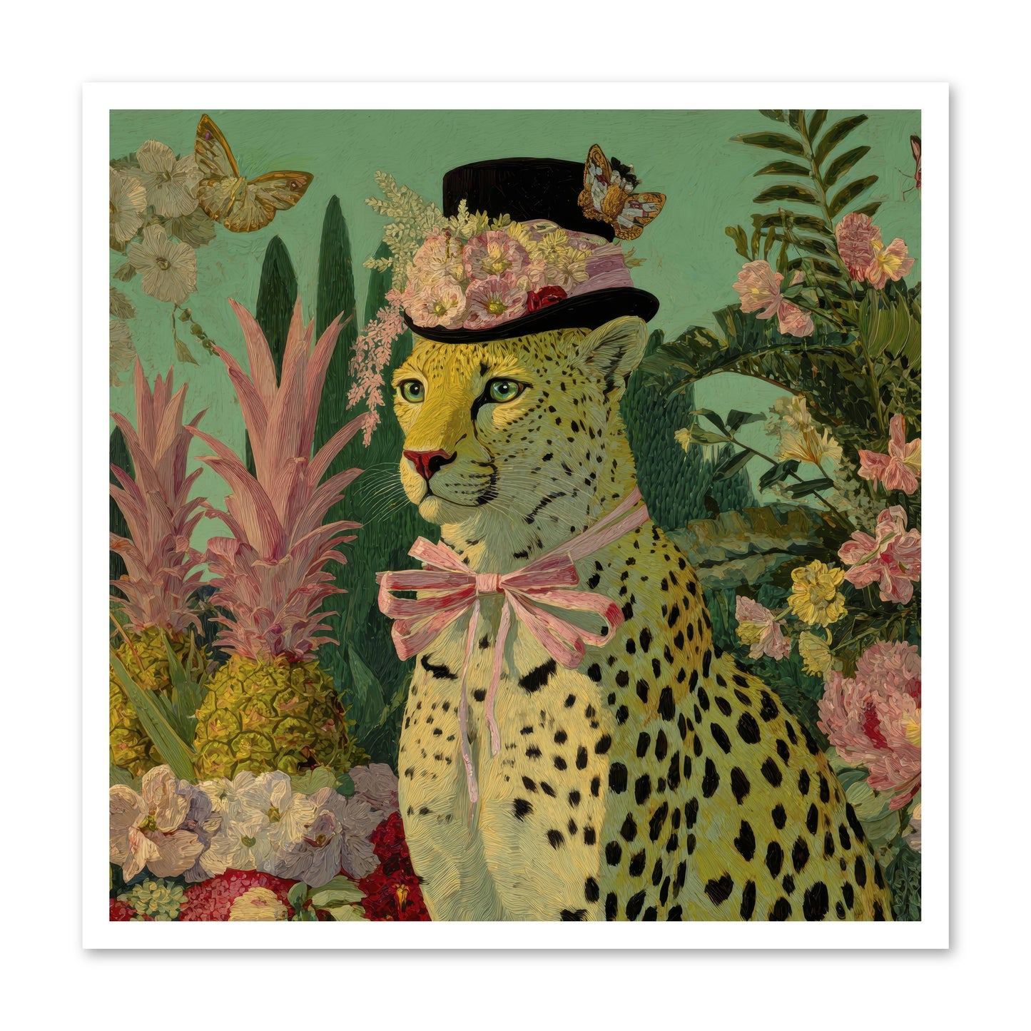 The Velvet Ledger -- Loose Canvas Print 30x30