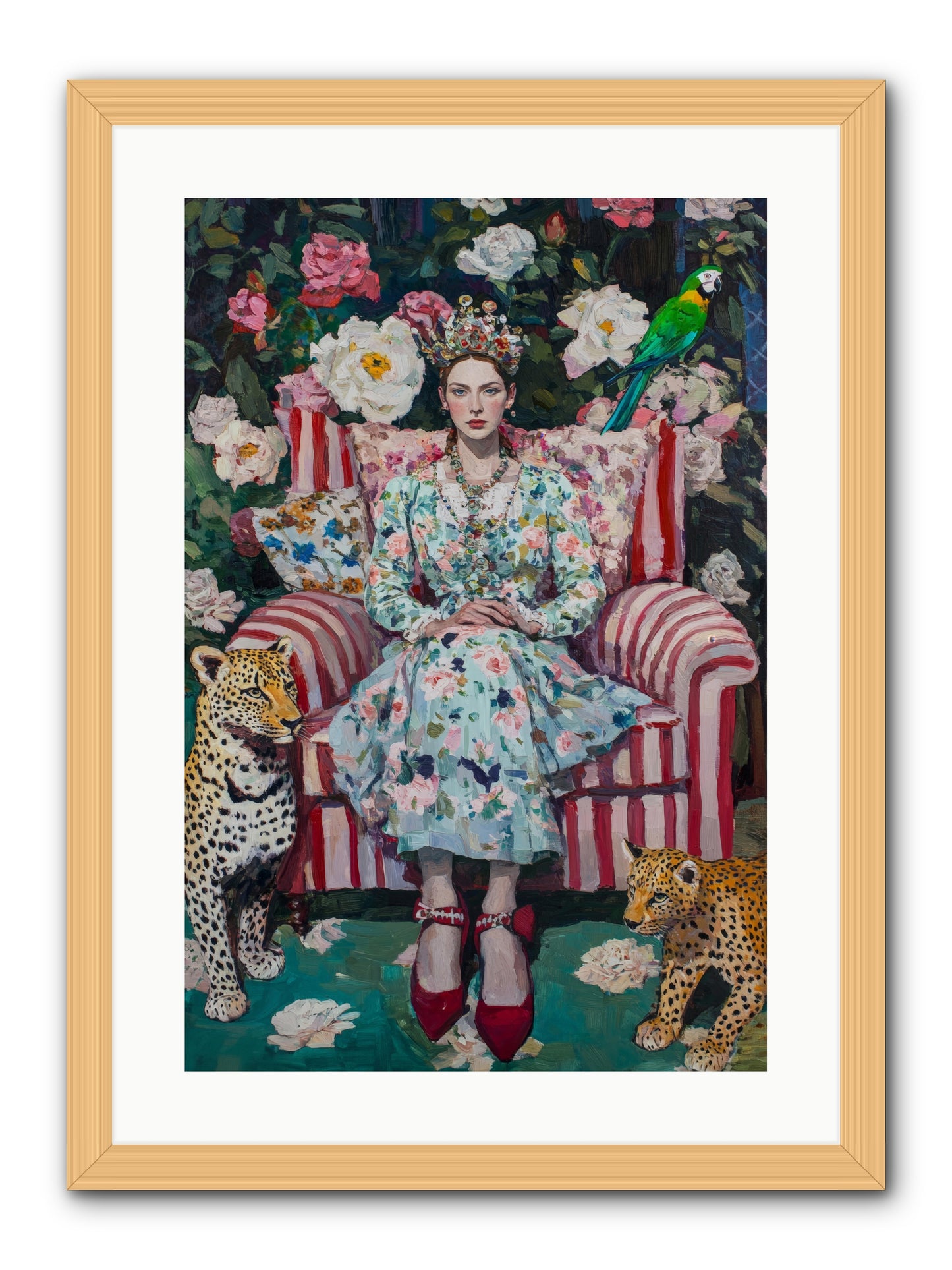 The Velvet Light -- Framed Print - Natural 16x24