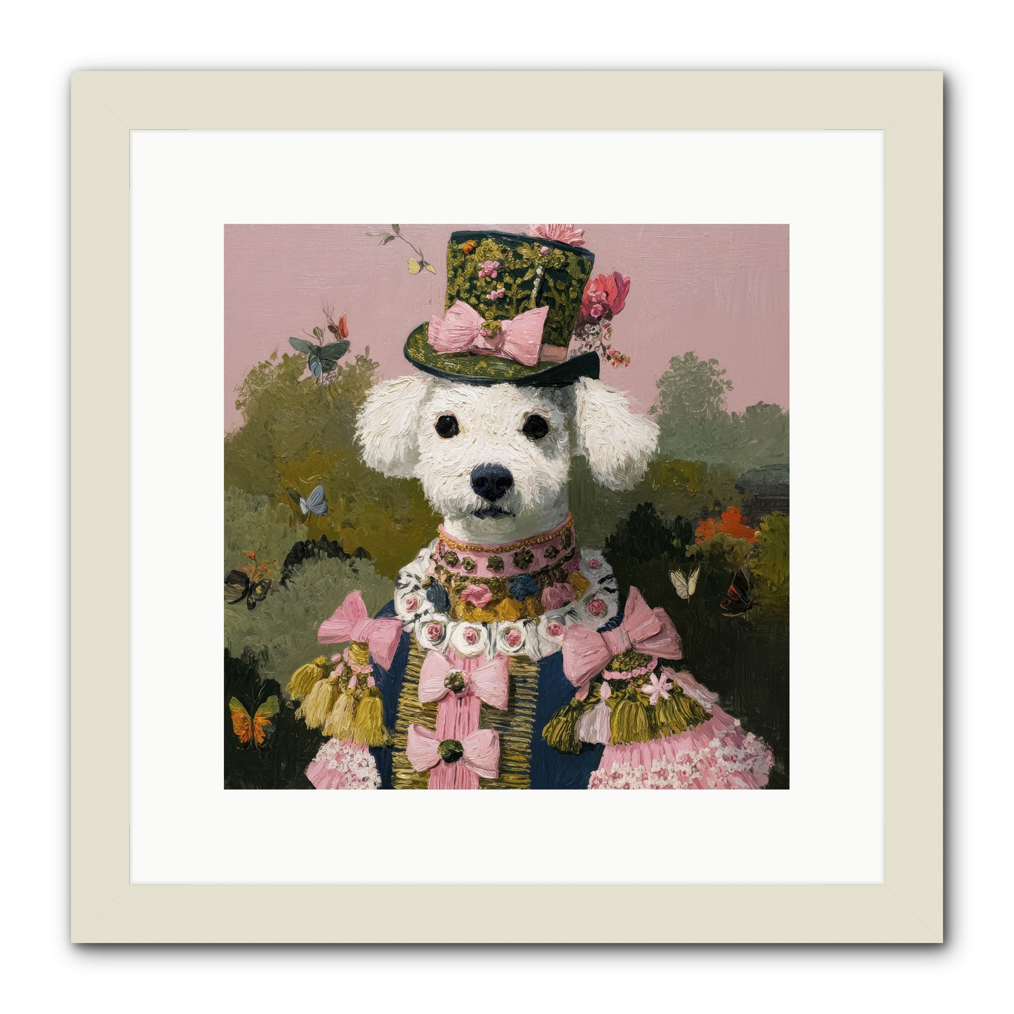 The Velvet Parlour -- Framed Print - White 12x12