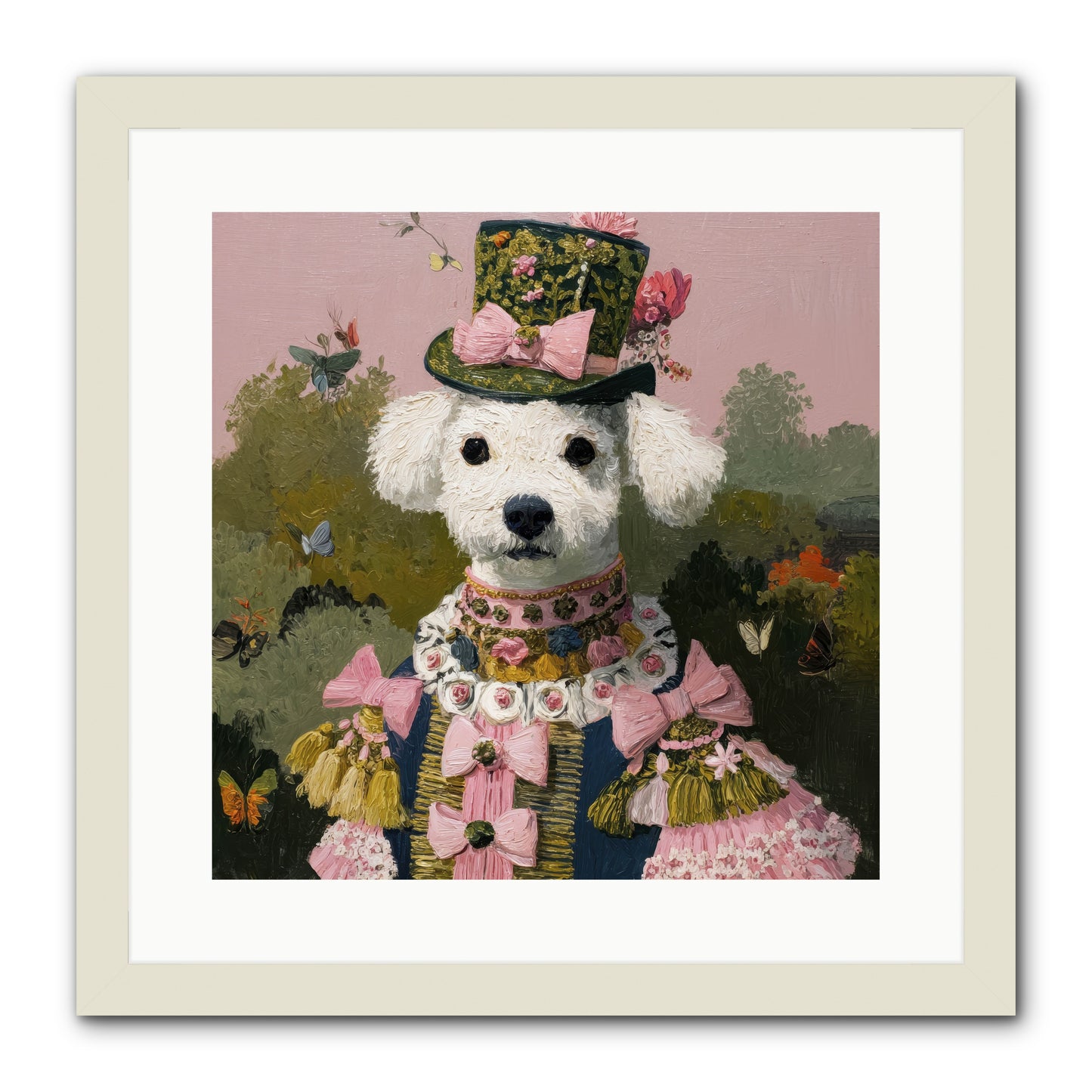 The Velvet Parlour -- Framed Print - White 16x16
