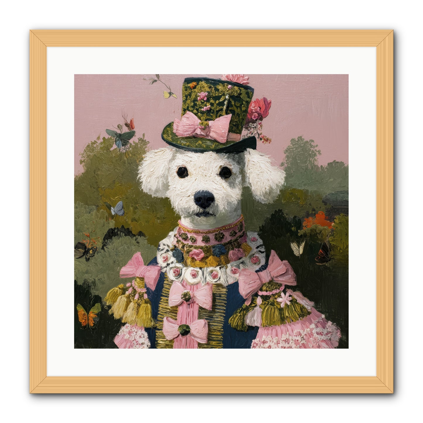 The Velvet Parlour -- Framed Print - Natural 20x20