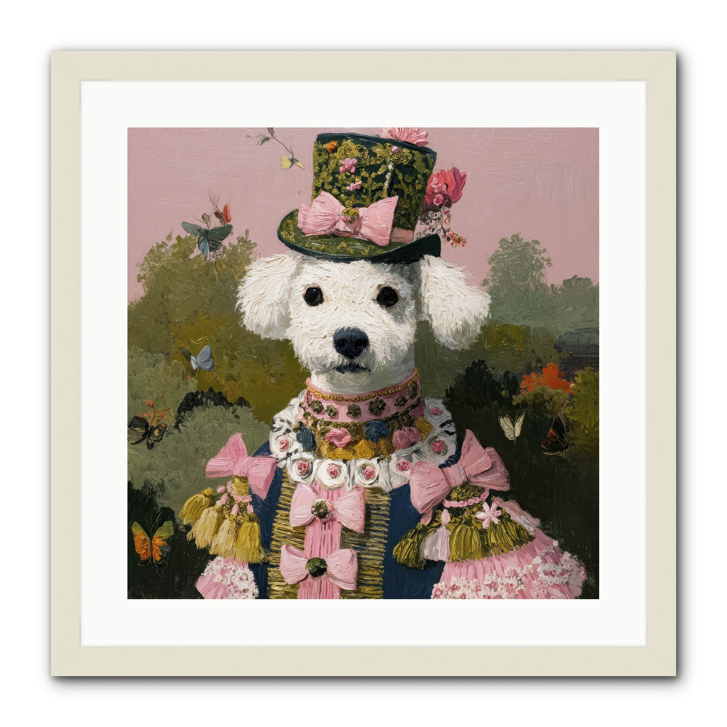 The Velvet Parlour -- Framed Print - White 20x20