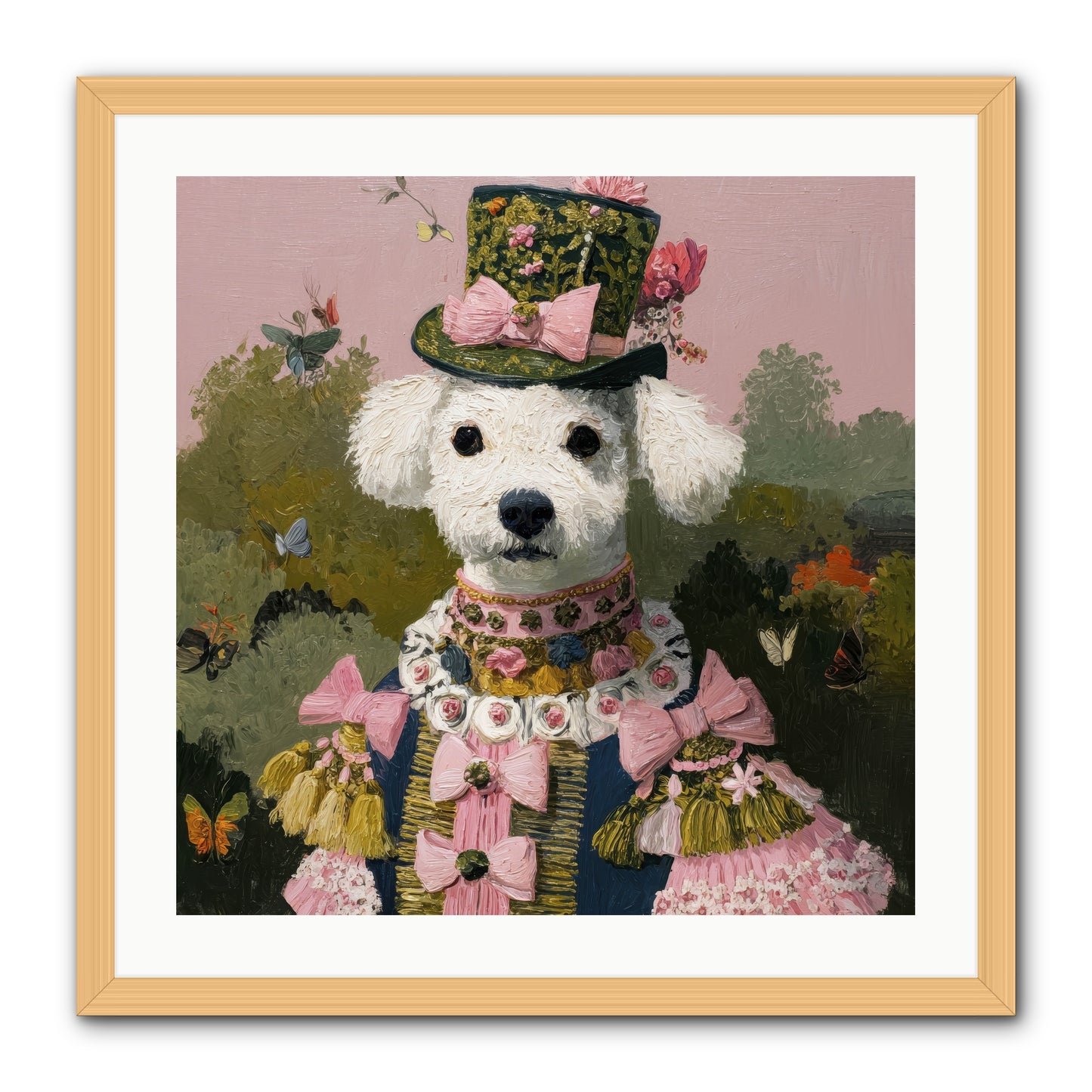 The Velvet Parlour -- Framed Print - Natural 24x24