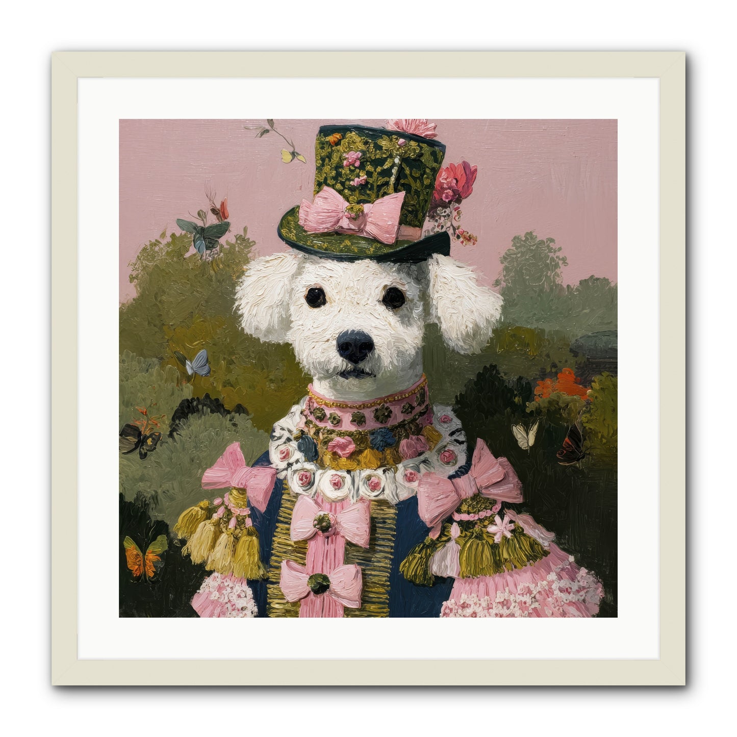 The Velvet Parlour -- Framed Print - White 24x24