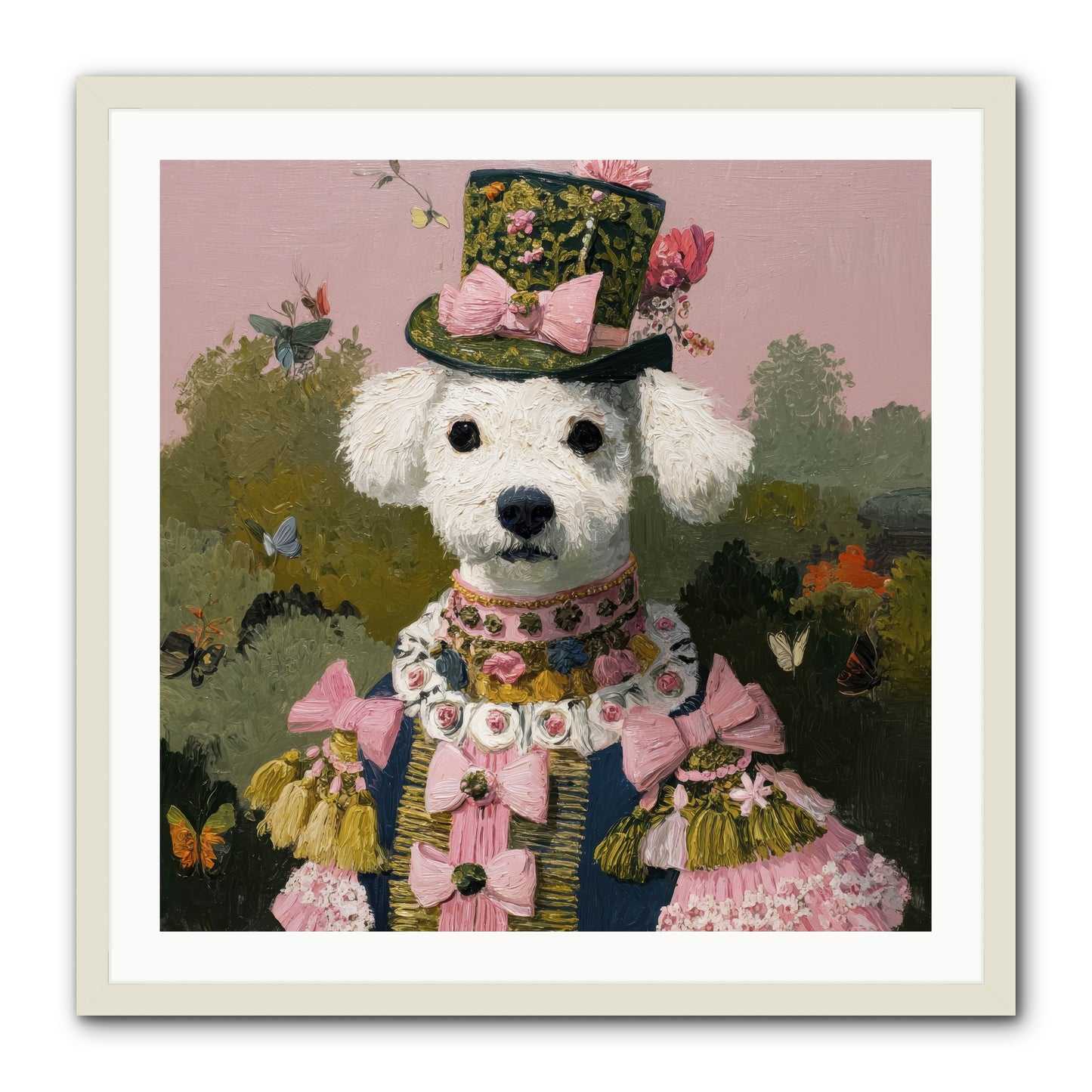 The Velvet Parlour -- Framed Print - White 30x30