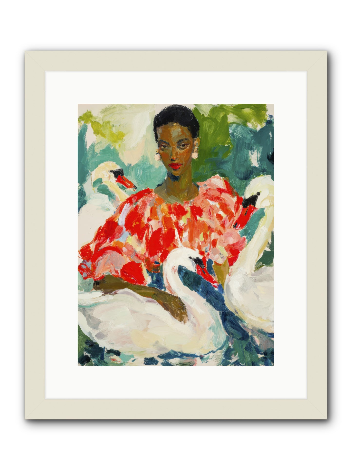 The Velvet Quill-REZ -- Framed Print - White 12x16