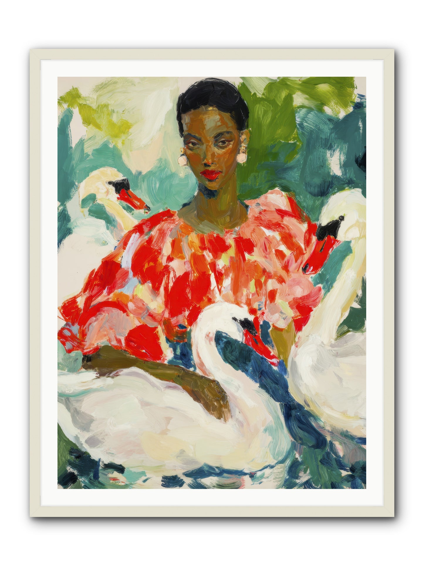 The Velvet Quill-REZ -- Framed Print - White 36x48
