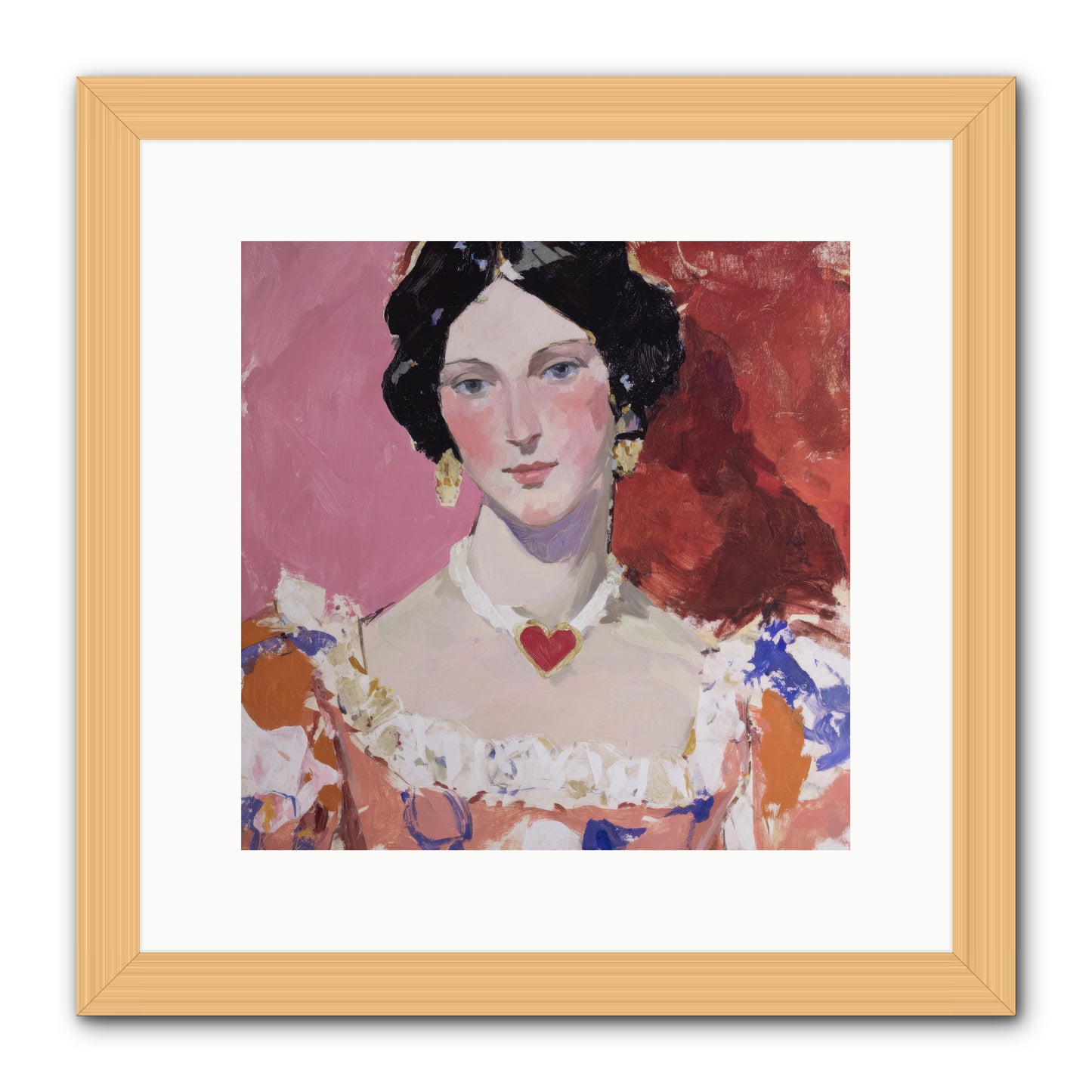 The Velvet Ribbon Society -- Framed Print - Natural 12x12