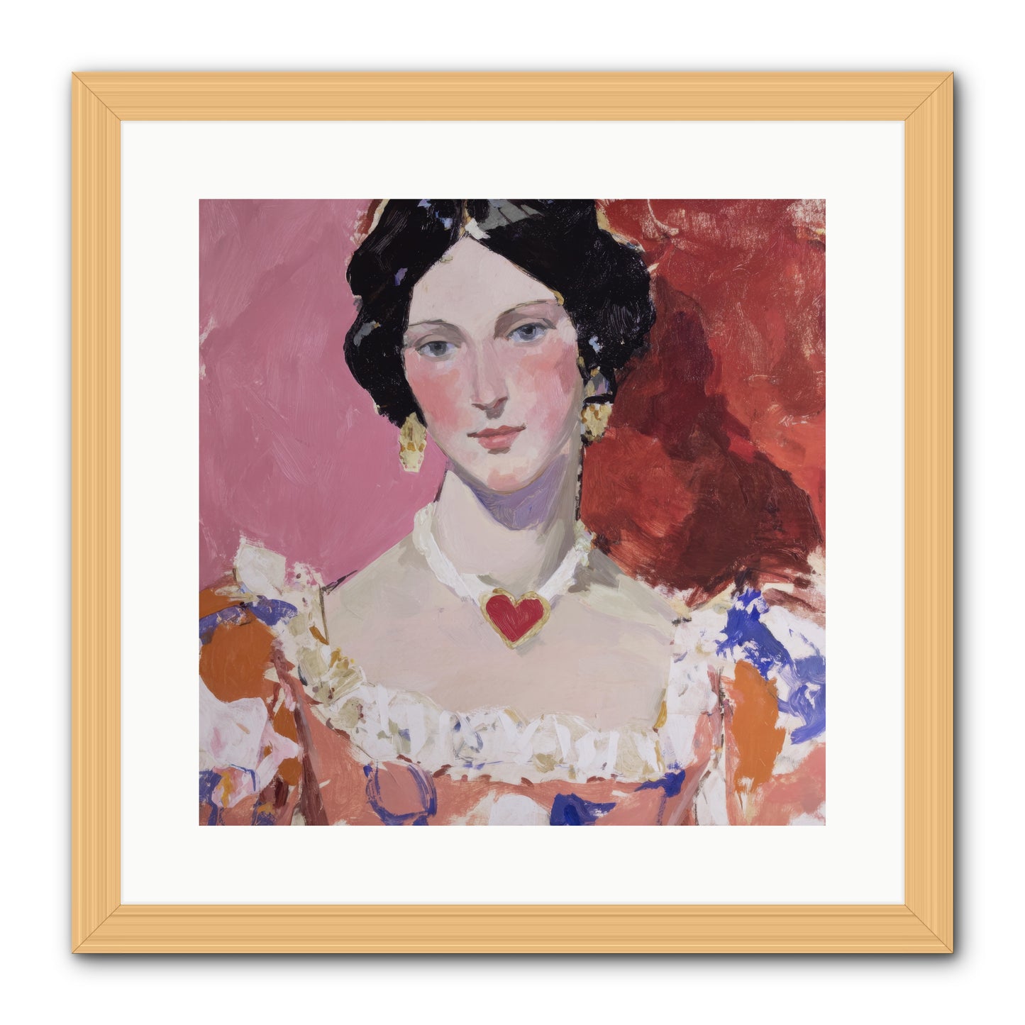 The Velvet Ribbon Society -- Framed Print - Natural 16x16