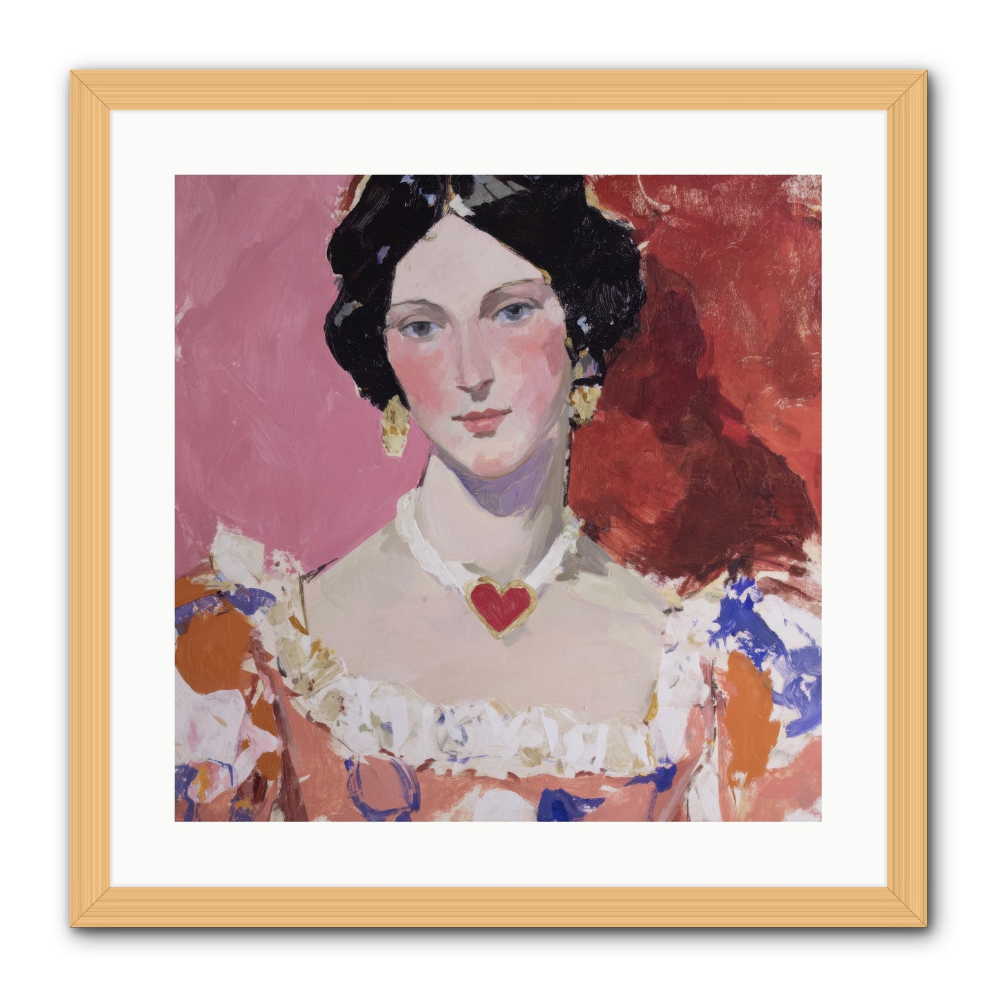 The Velvet Ribbon Society -- Framed Print - Natural 20x20