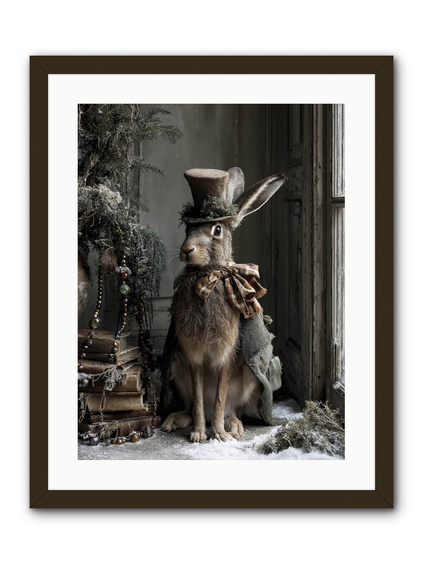 The Velveteen Visitor -- Framed Print - Black 18x24
