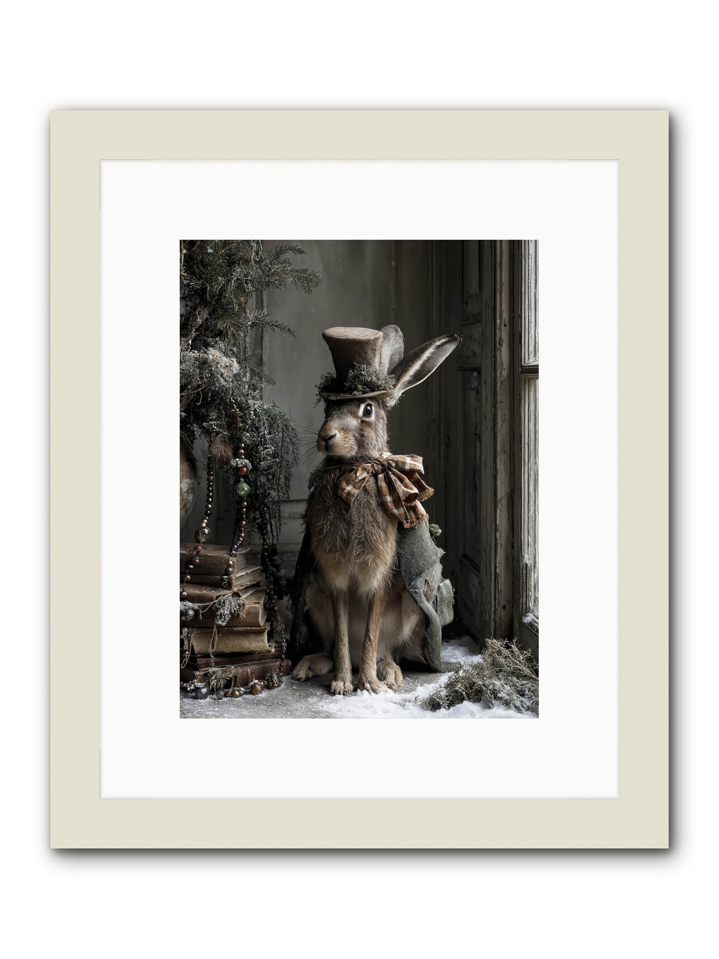 The Velveteen Visitor -- Framed Print - White 9x12