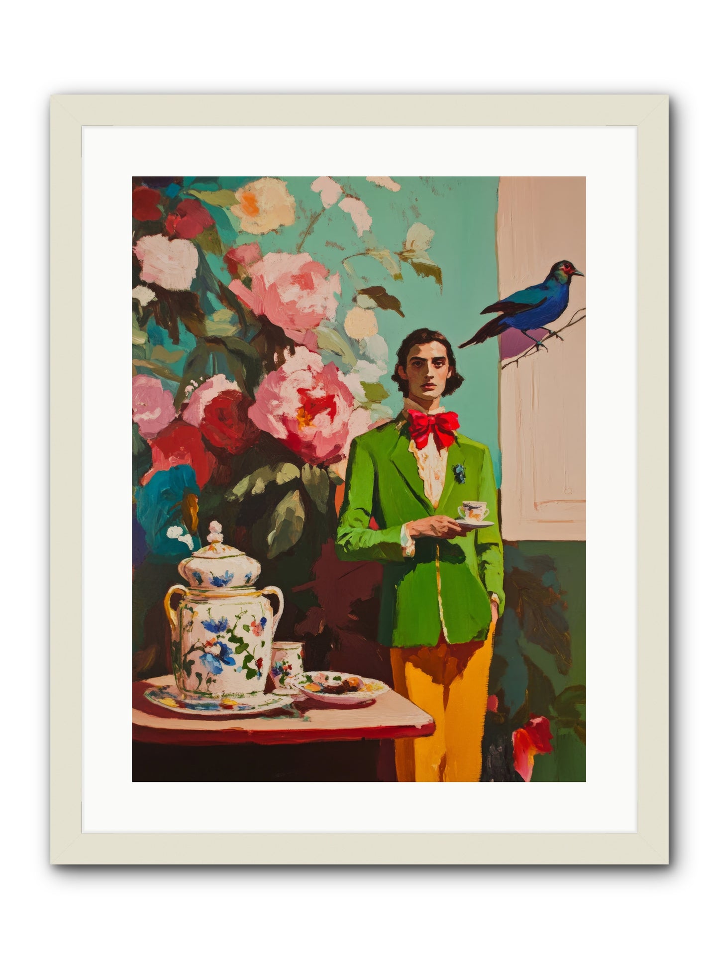 The Veranda BotanistRez2 -- Framed Print - White 18x24