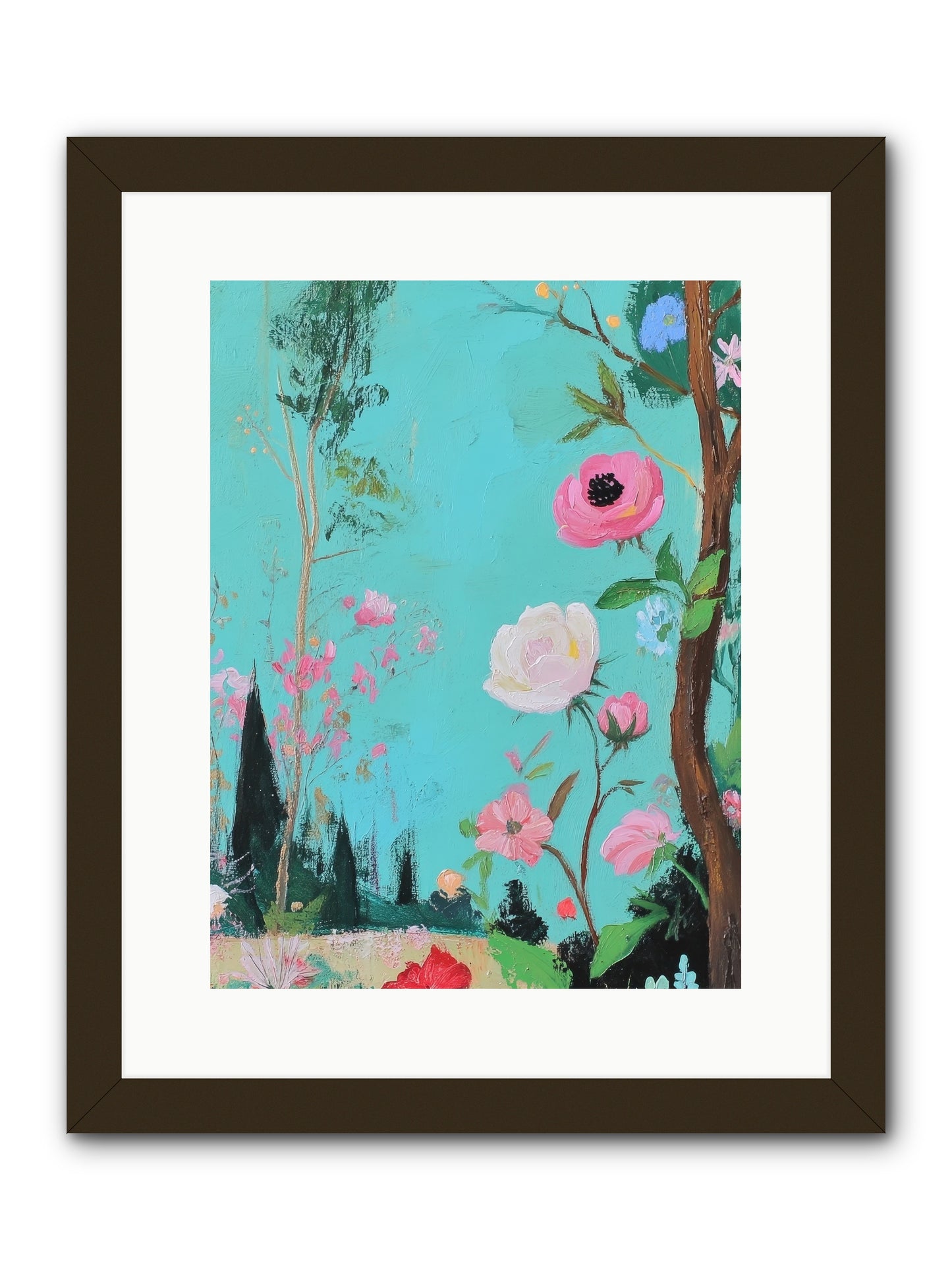 The Verdant Tapestry-REZ -- Framed Print - Black 12x16