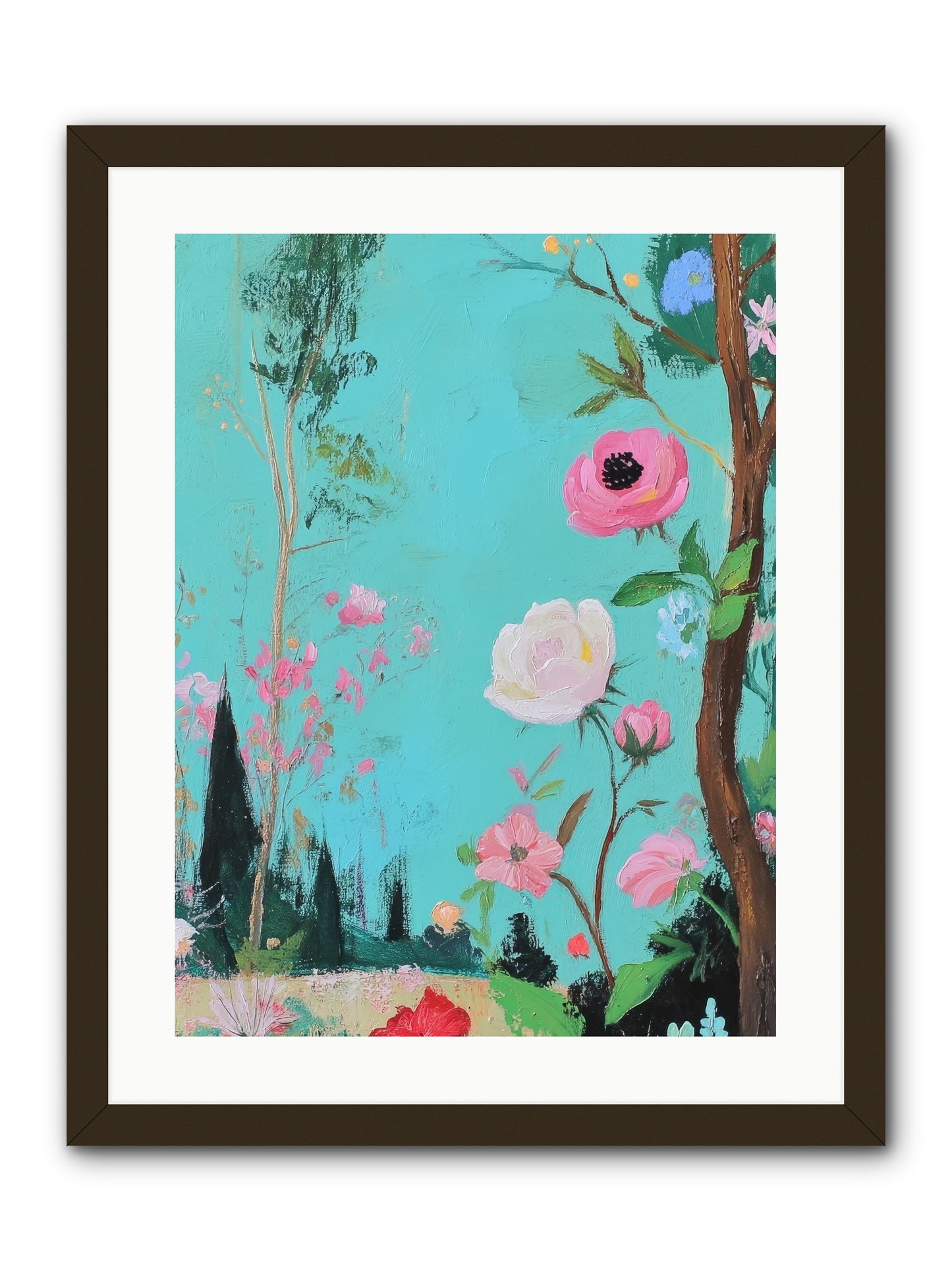 The Verdant Tapestry-REZ -- Framed Print - Black 18x24