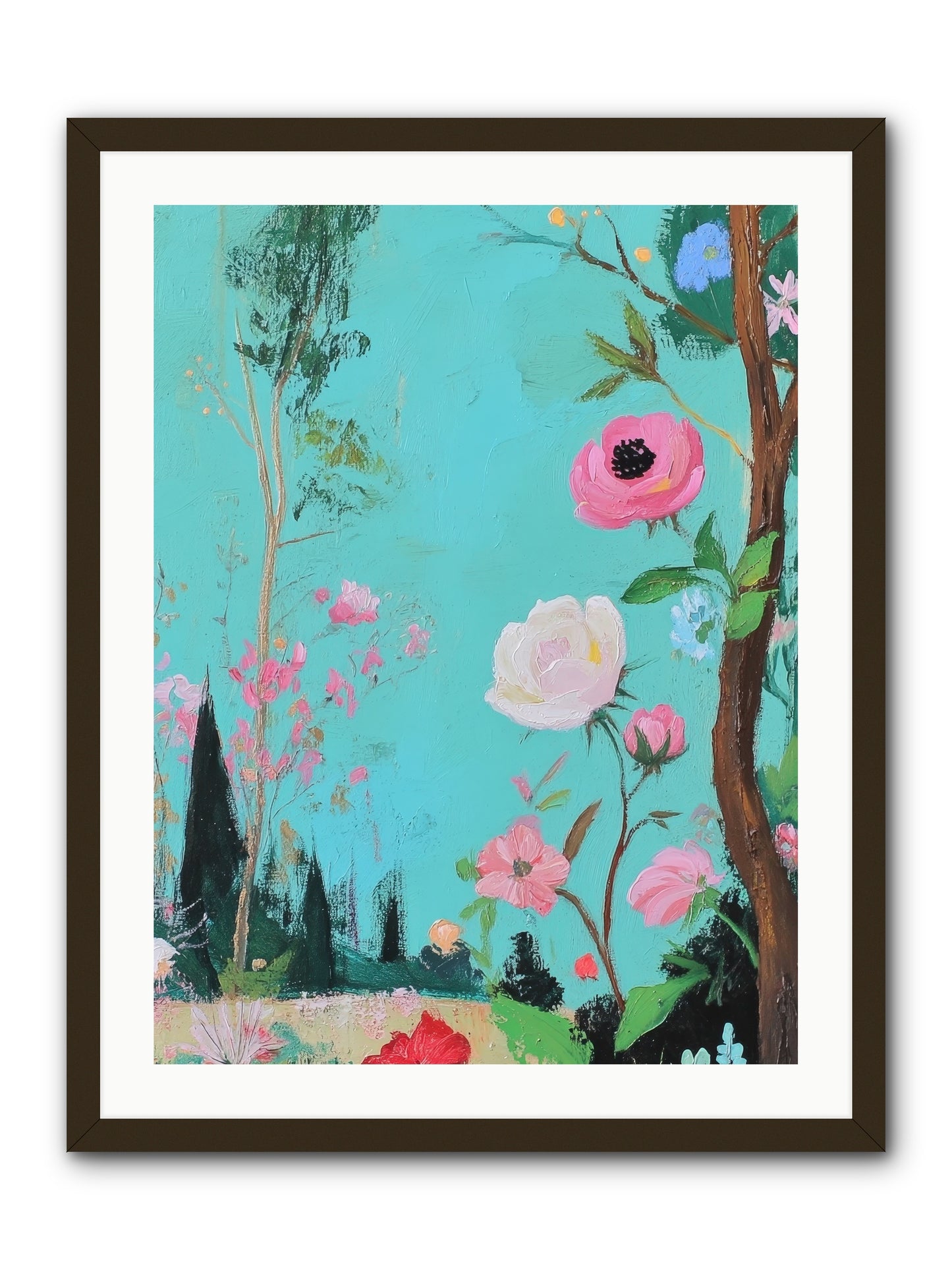 The Verdant Tapestry-REZ -- Framed Print - Black 24x32