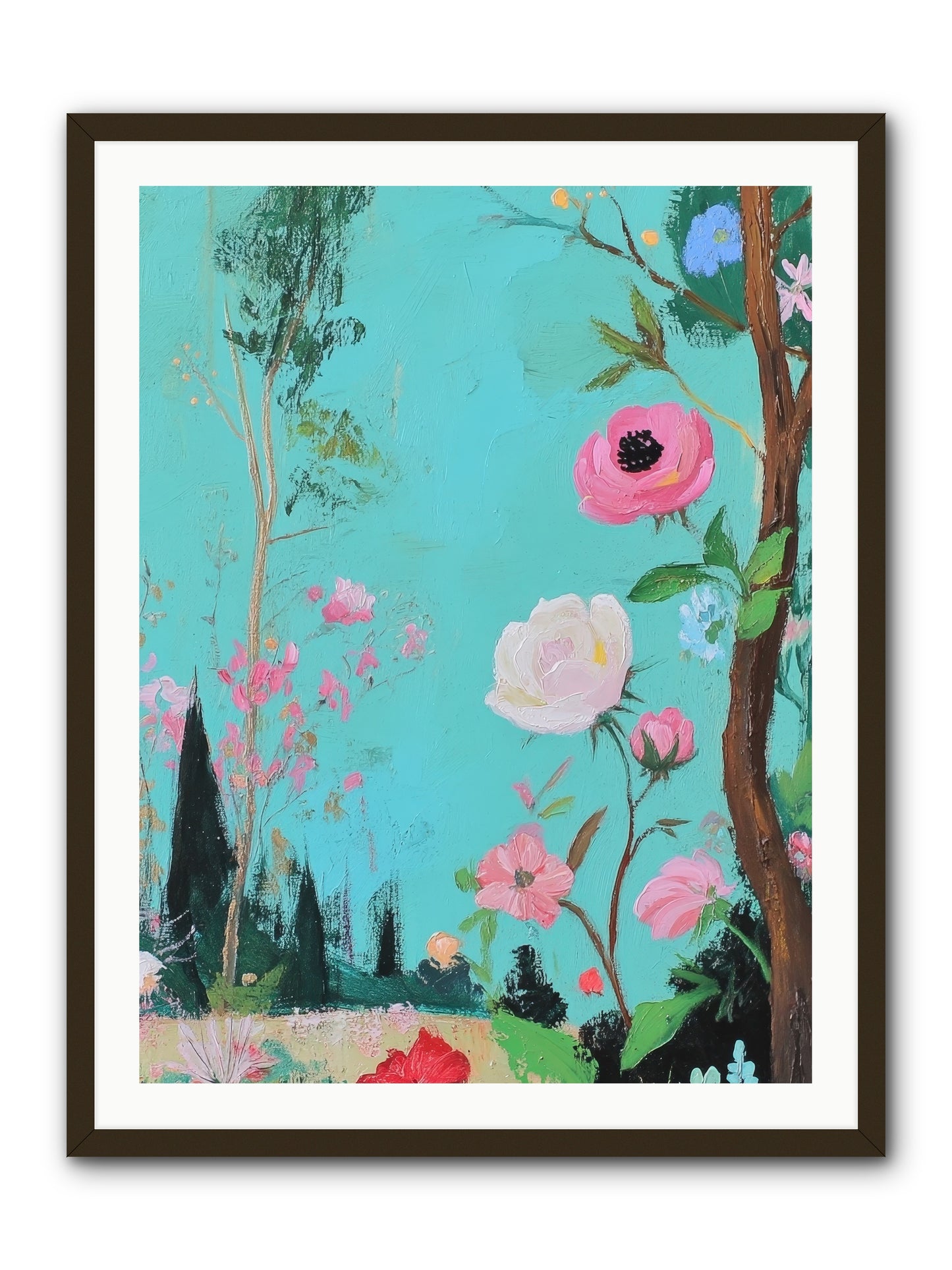 The Verdant Tapestry-REZ -- Framed Print - Black 30x40
