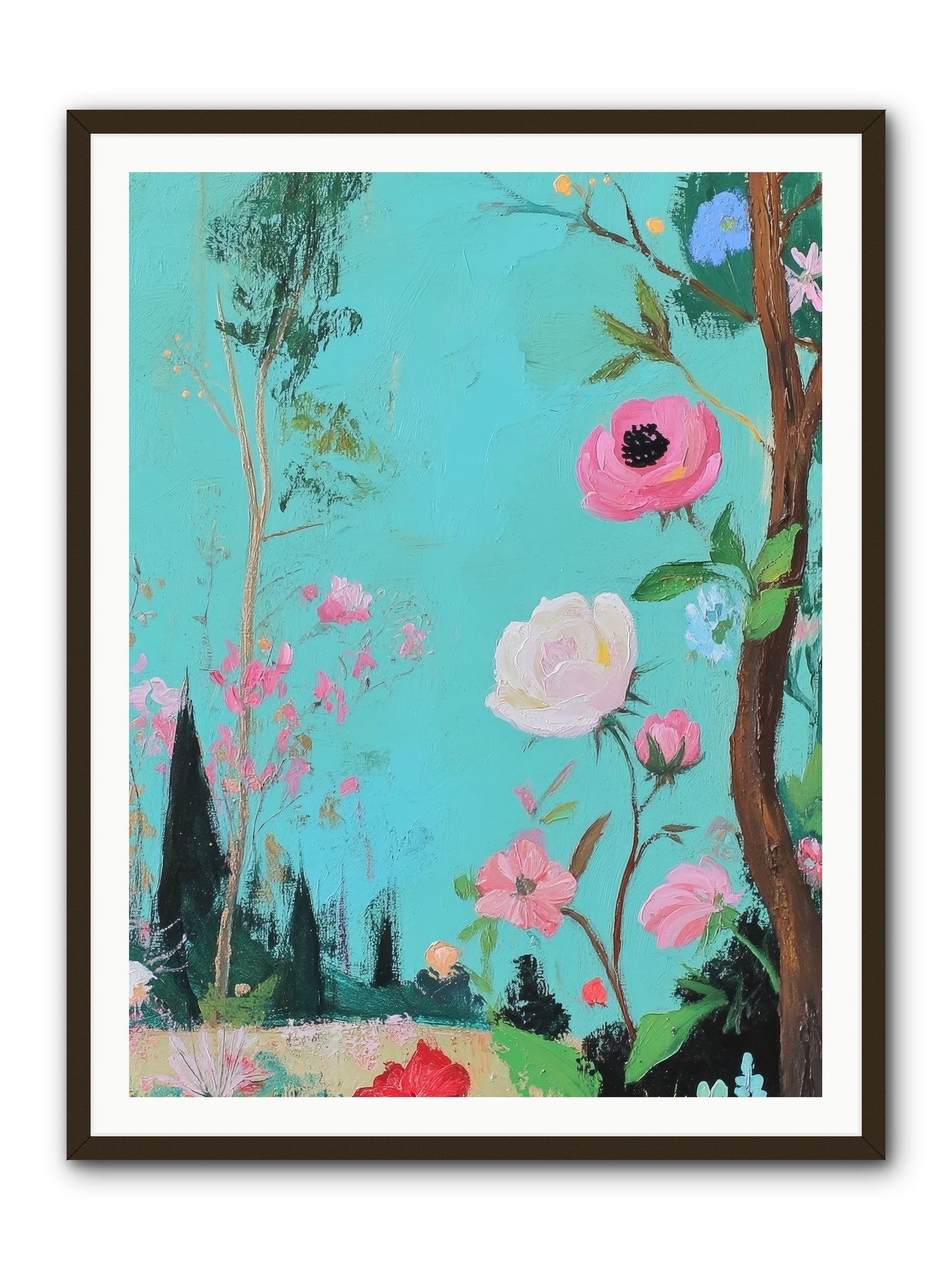 The Verdant Tapestry-REZ -- Framed Print - Black 36x48