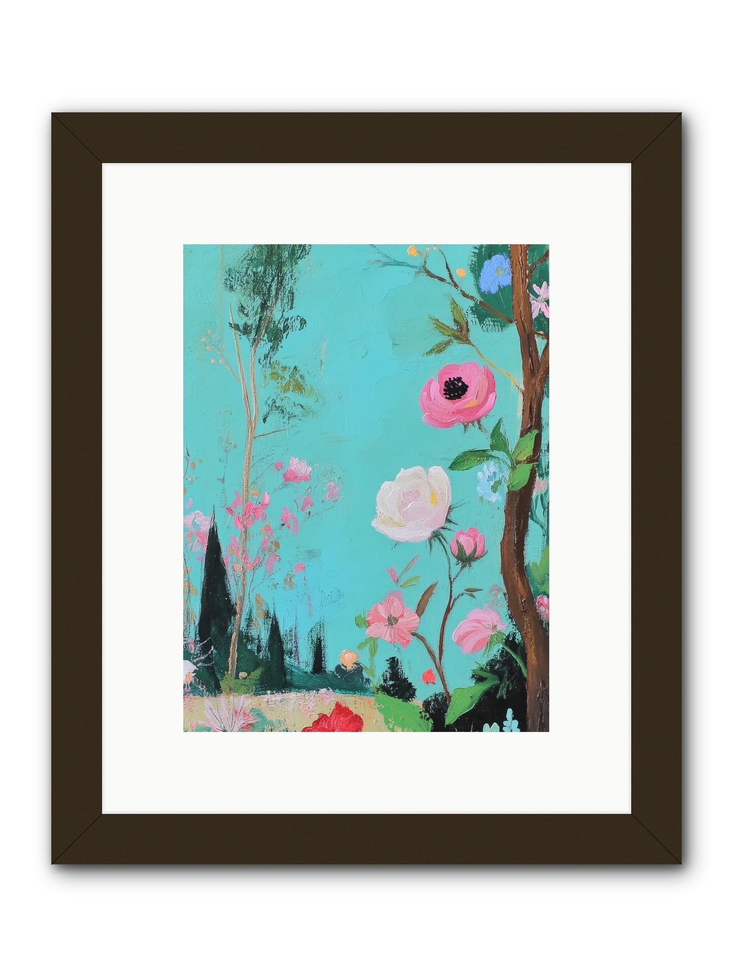 The Verdant Tapestry-REZ -- Framed Print - Black 9x12