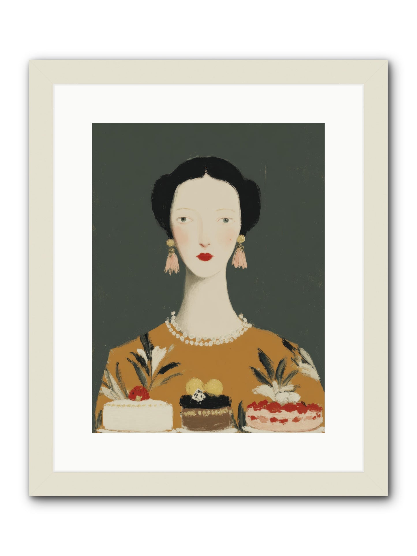 The Vigil -- Framed Print - White 12x16