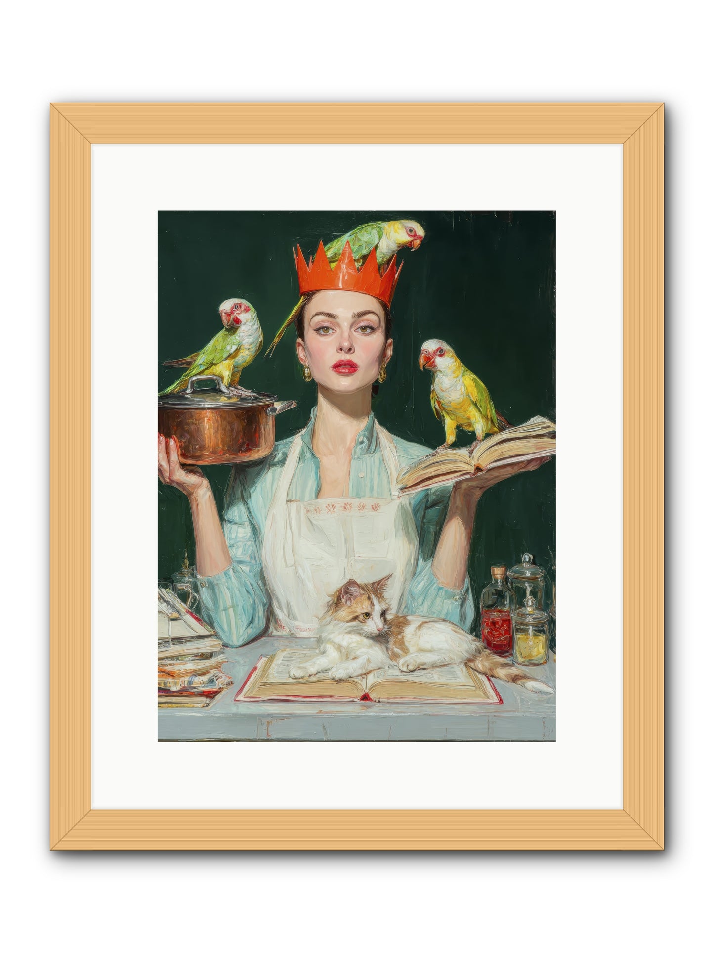 The Violet Sandwich Club -- Framed Print - Natural 12x16