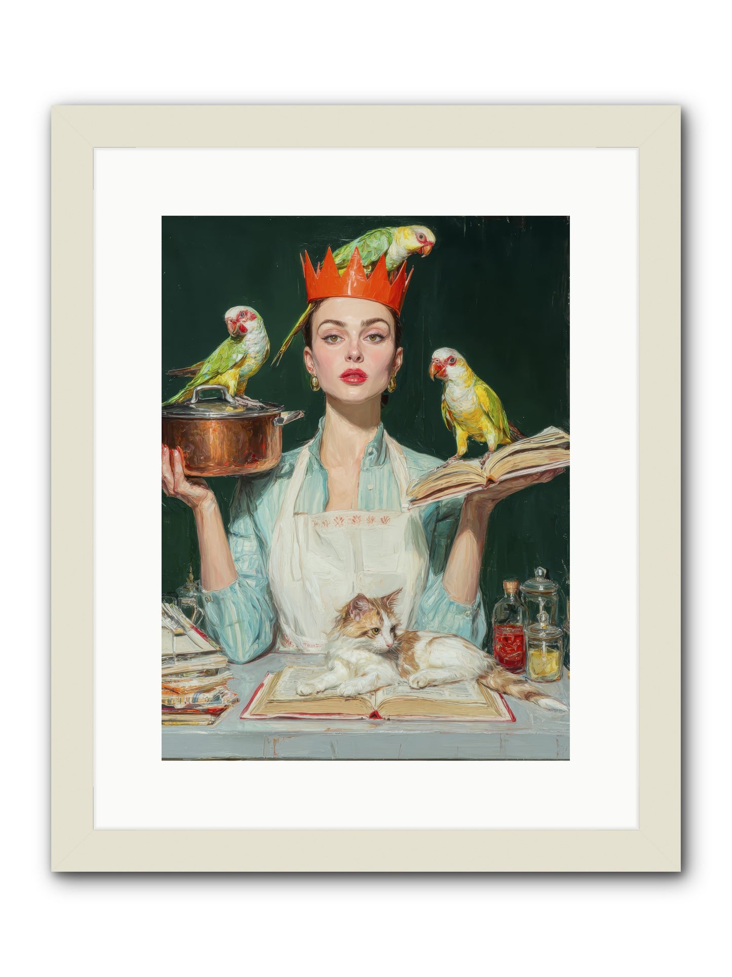 The Violet Sandwich Club -- Framed Print - White 12x16