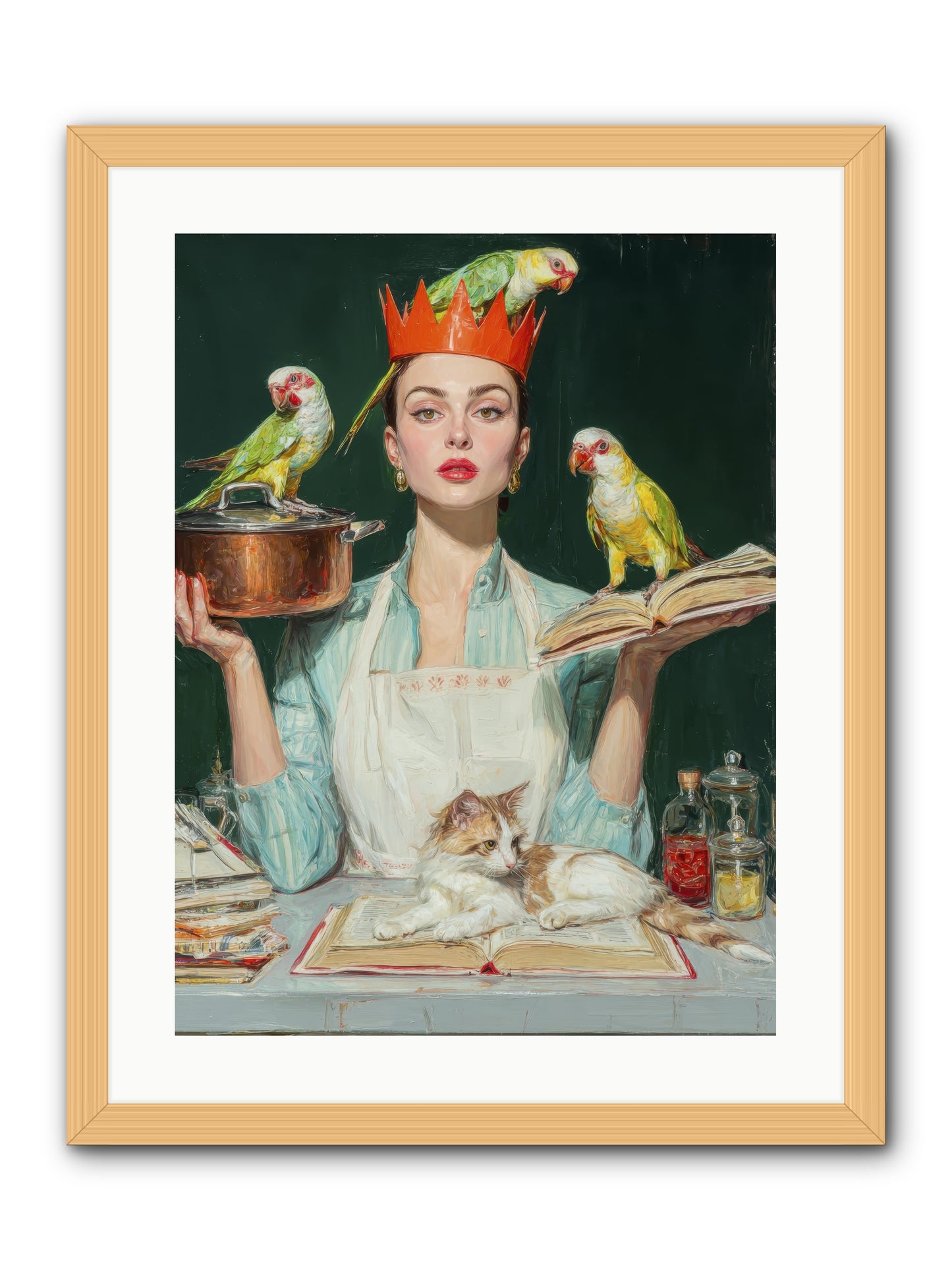 The Violet Sandwich Club -- Framed Print - Natural 18x24
