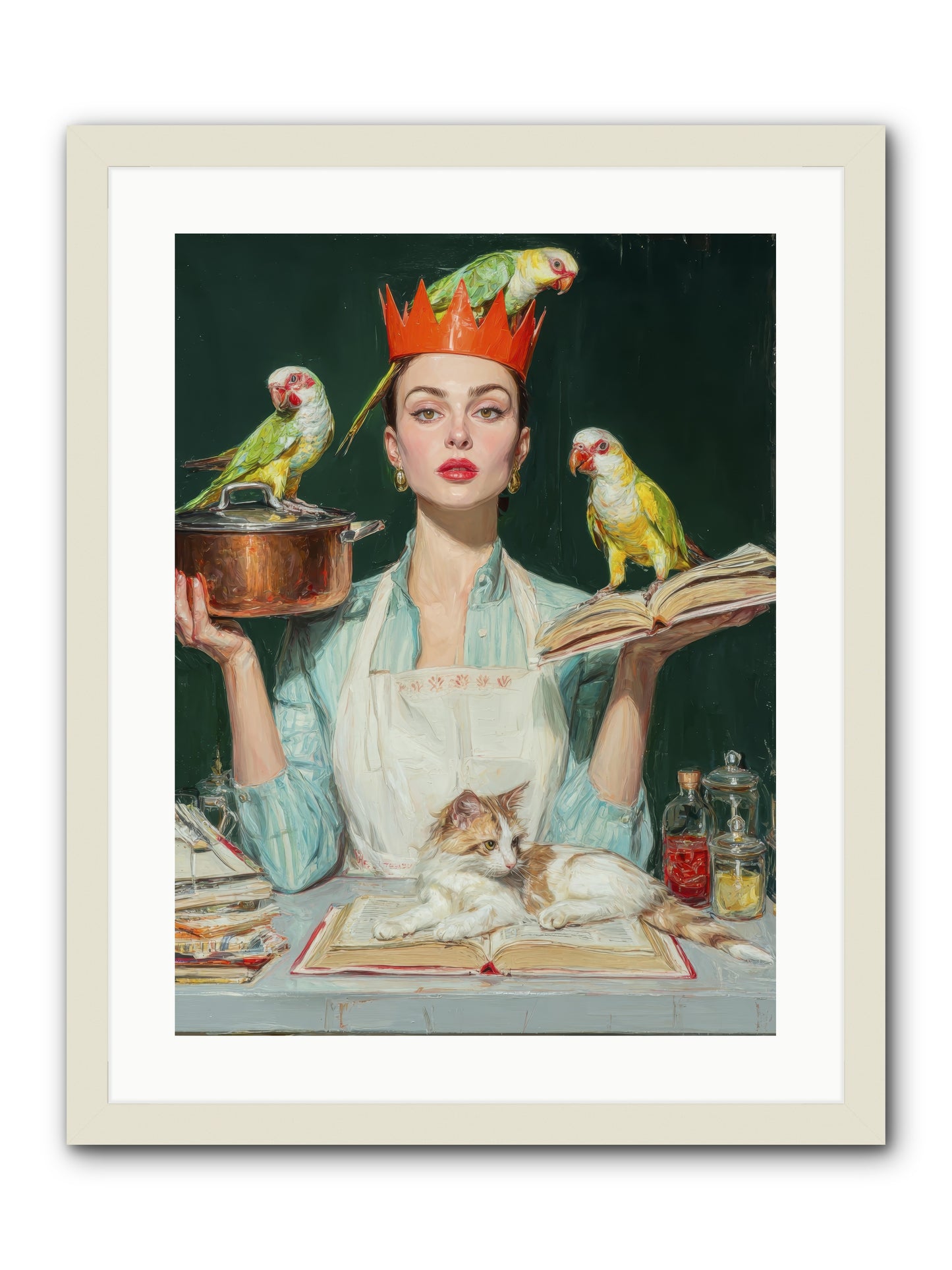 The Violet Sandwich Club -- Framed Print - White 18x24