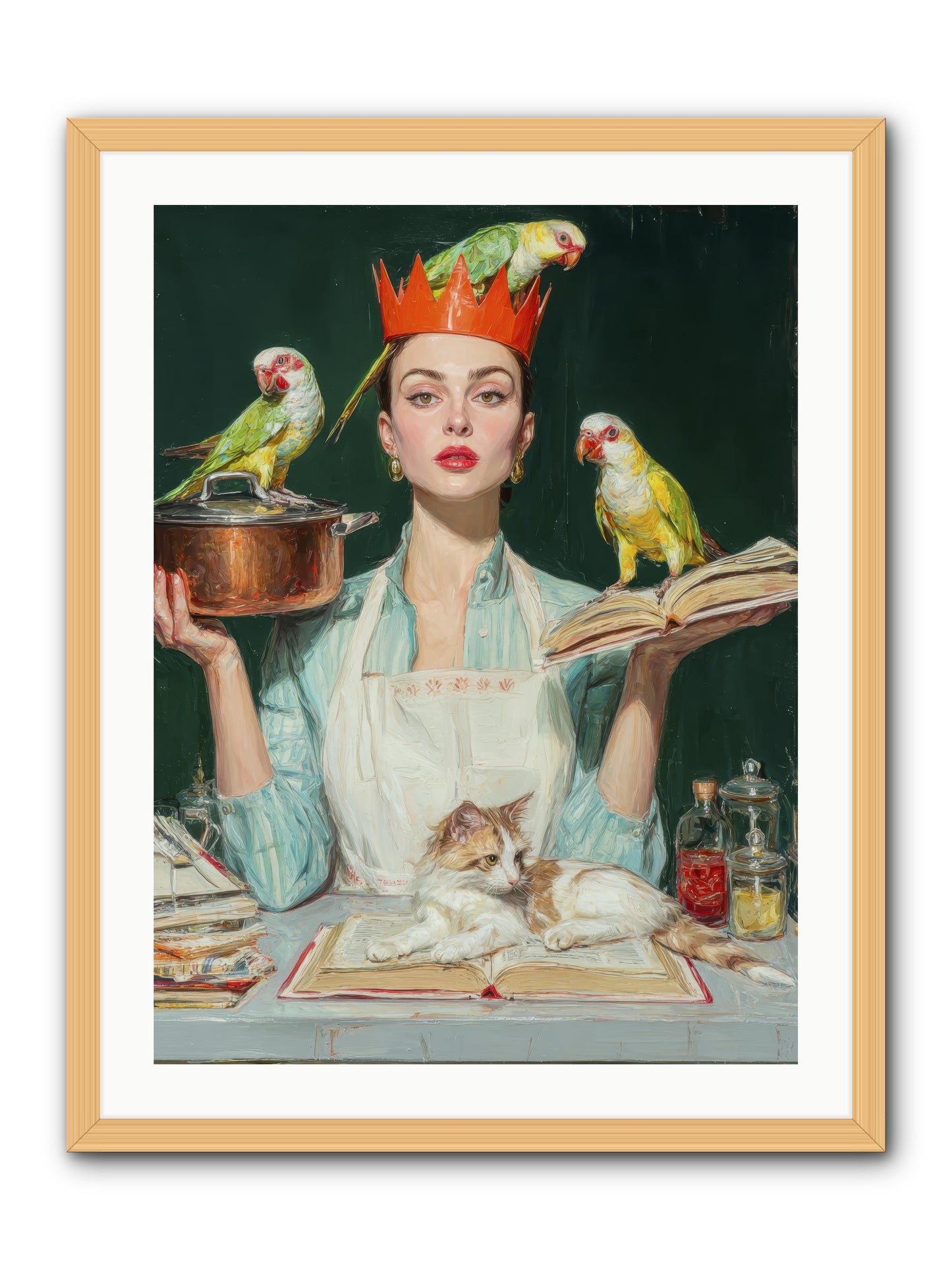 The Violet Sandwich Club -- Framed Print - Natural 24x32