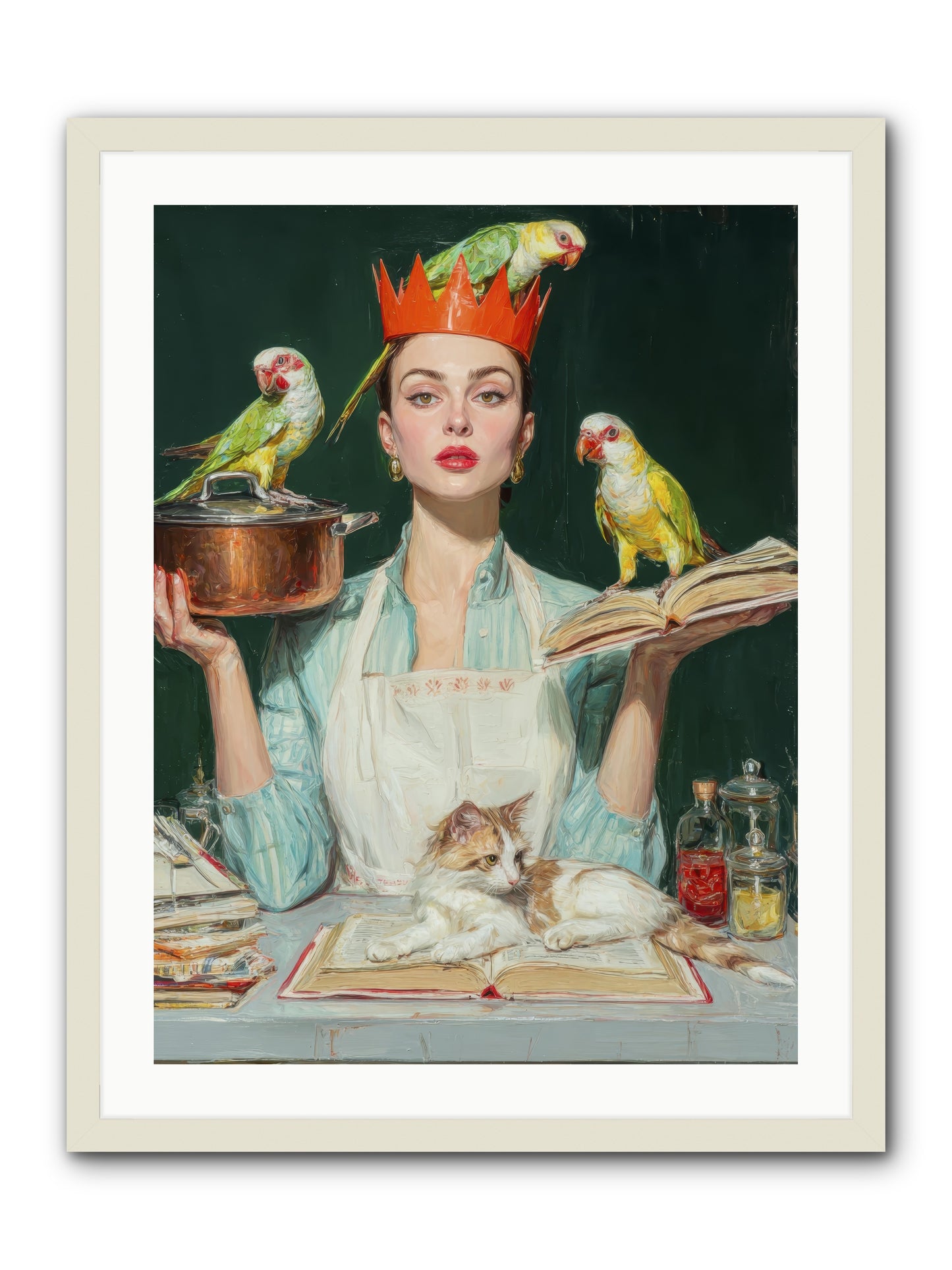 The Violet Sandwich Club -- Framed Print - White 24x32