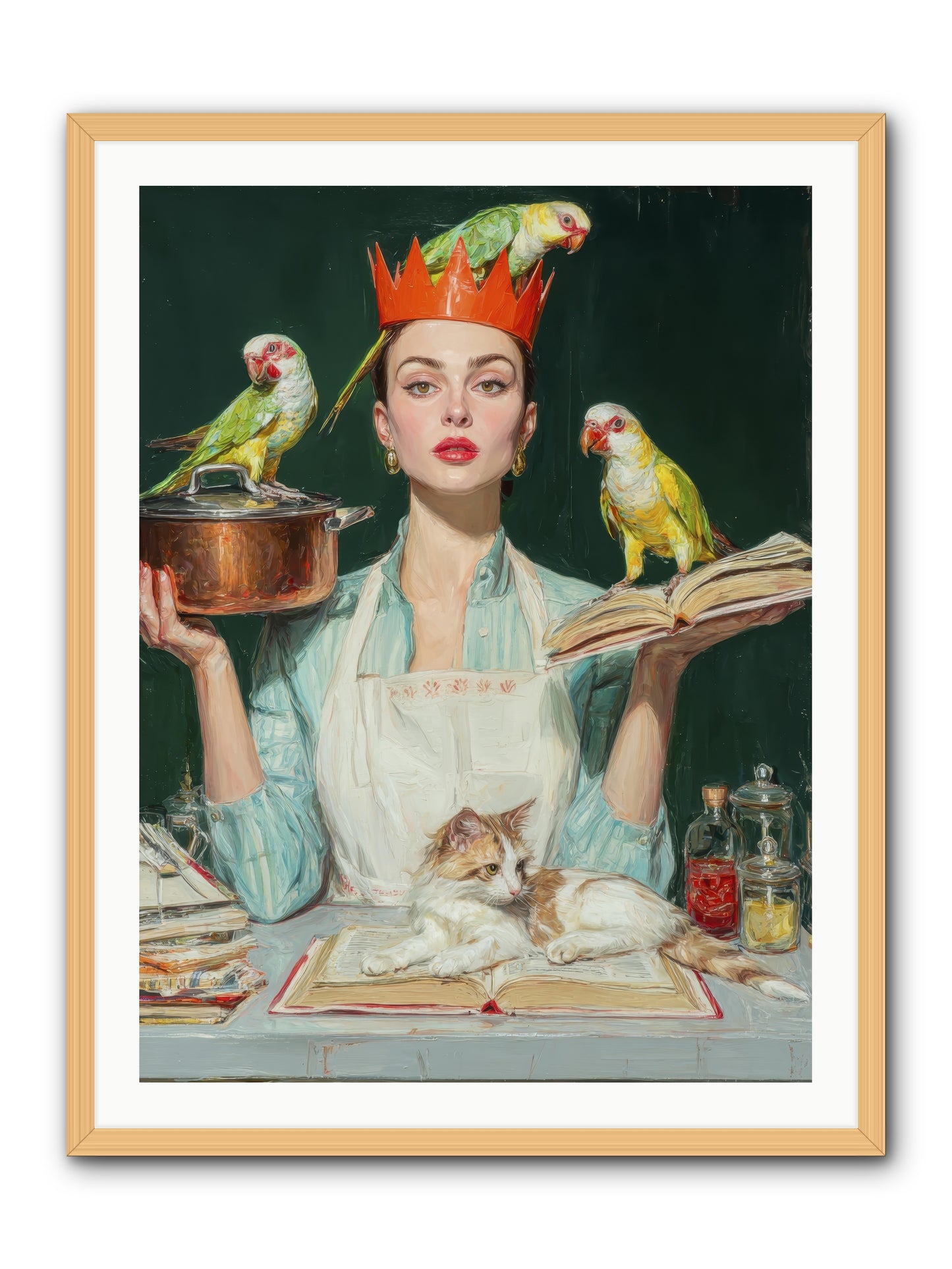 The Violet Sandwich Club -- Framed Print - Natural 30x40