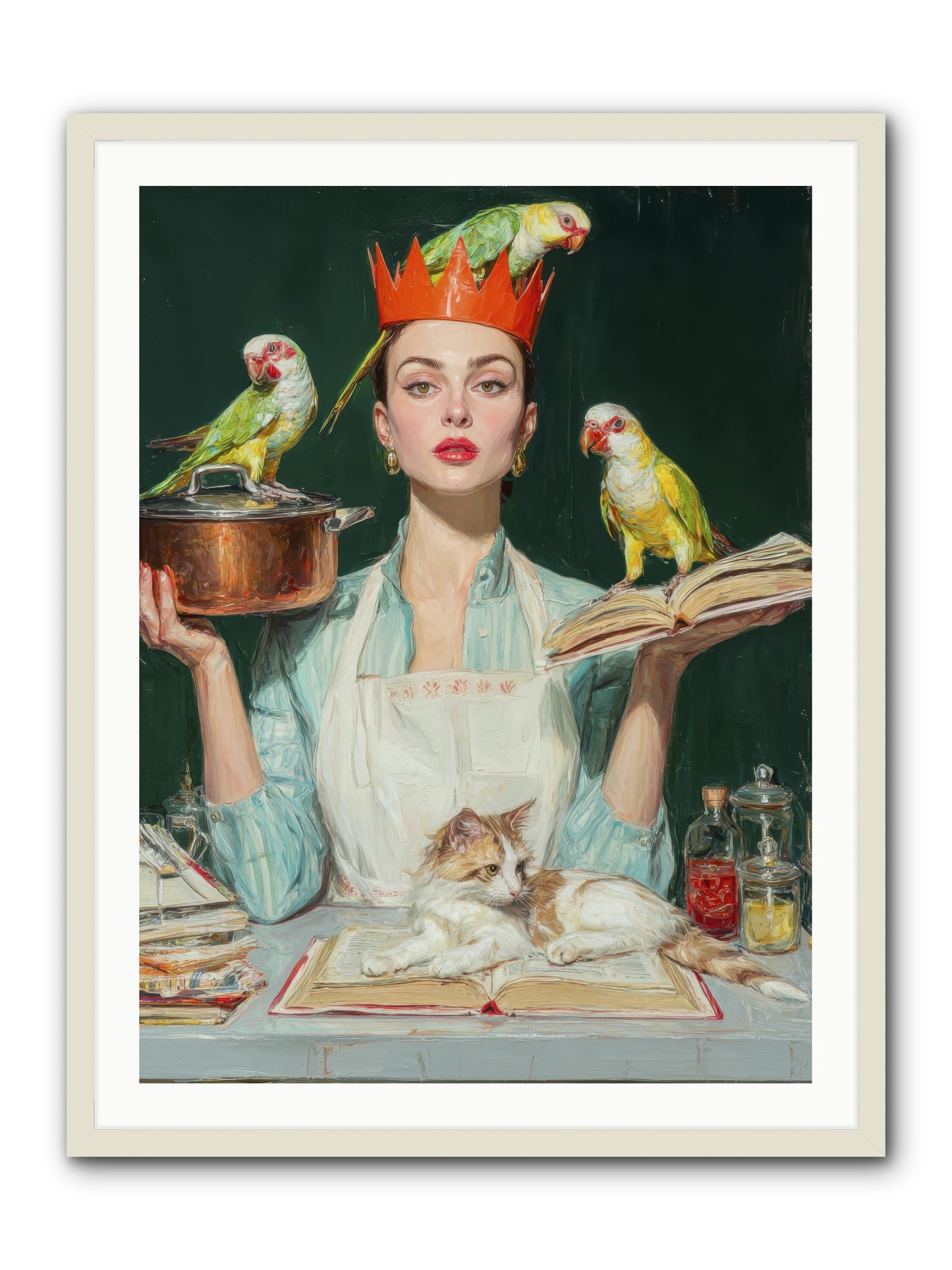 The Violet Sandwich Club -- Framed Print - White 30x40