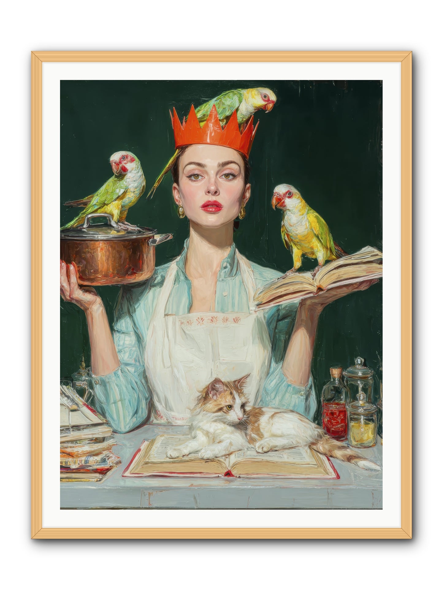 The Violet Sandwich Club -- Framed Print - Natural 36x48