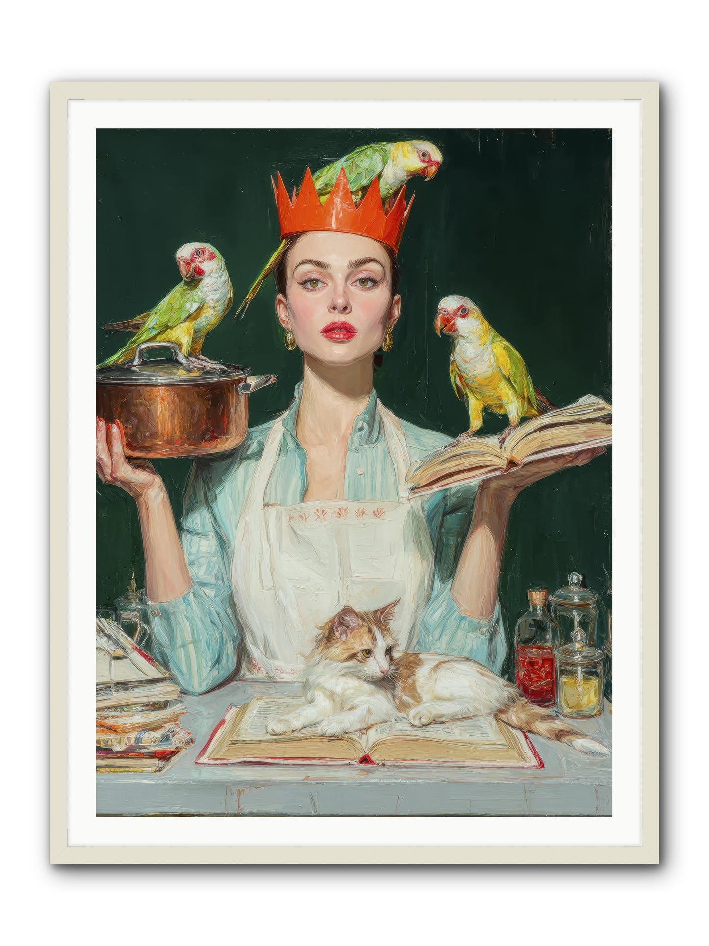 The Violet Sandwich Club -- Framed Print - White 36x48