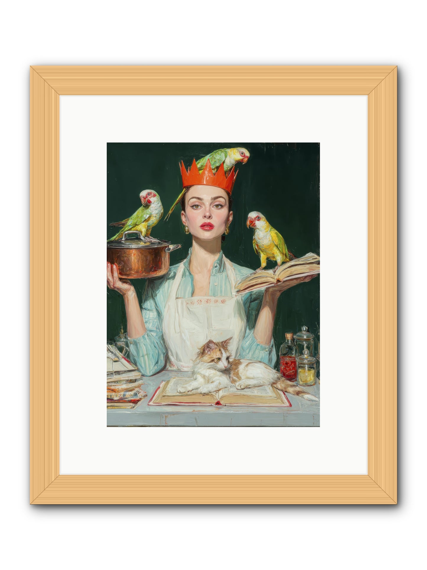 The Violet Sandwich Club -- Framed Print - Natural 9x12
