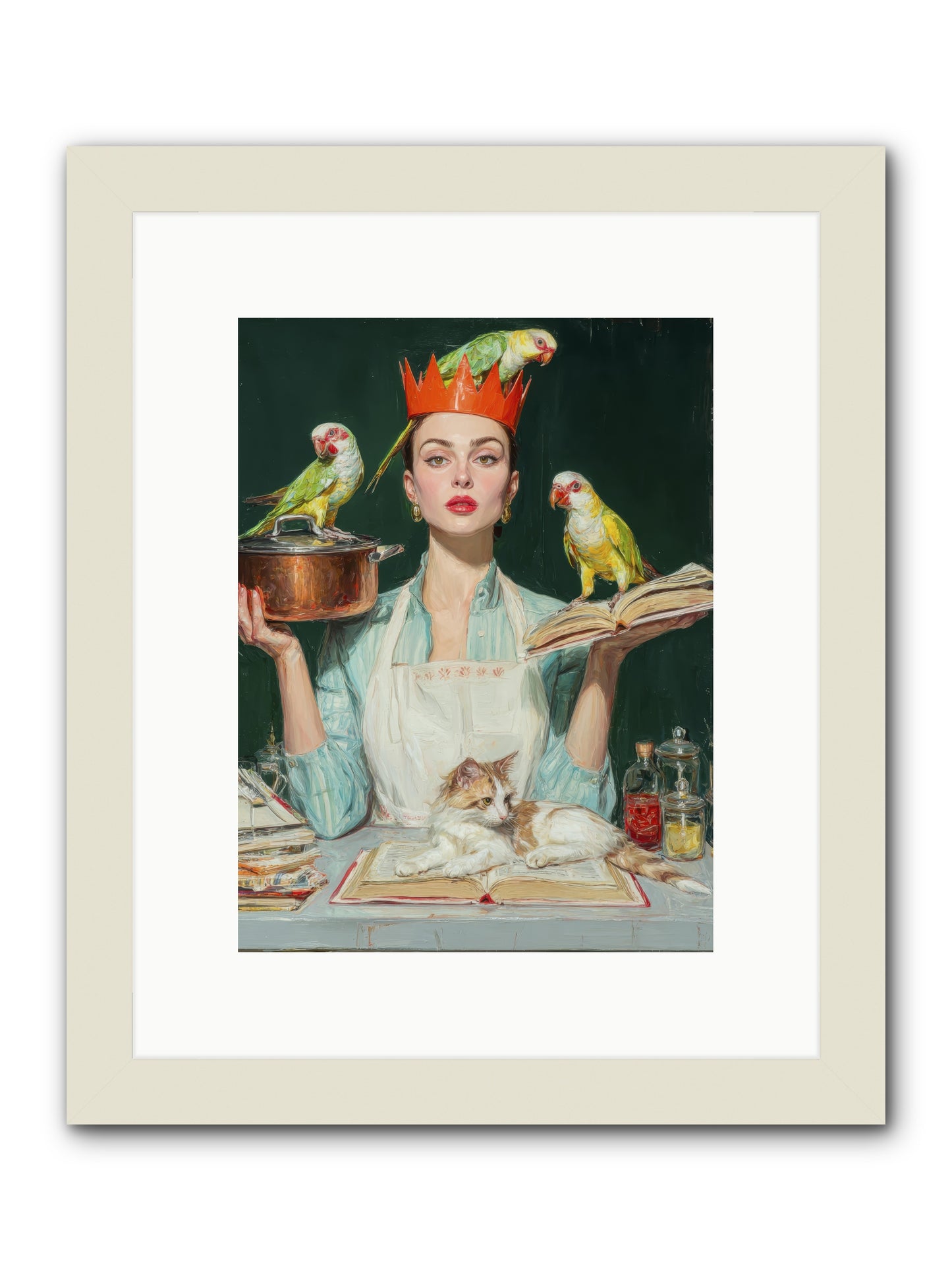 The Violet Sandwich Club -- Framed Print - White 9x12