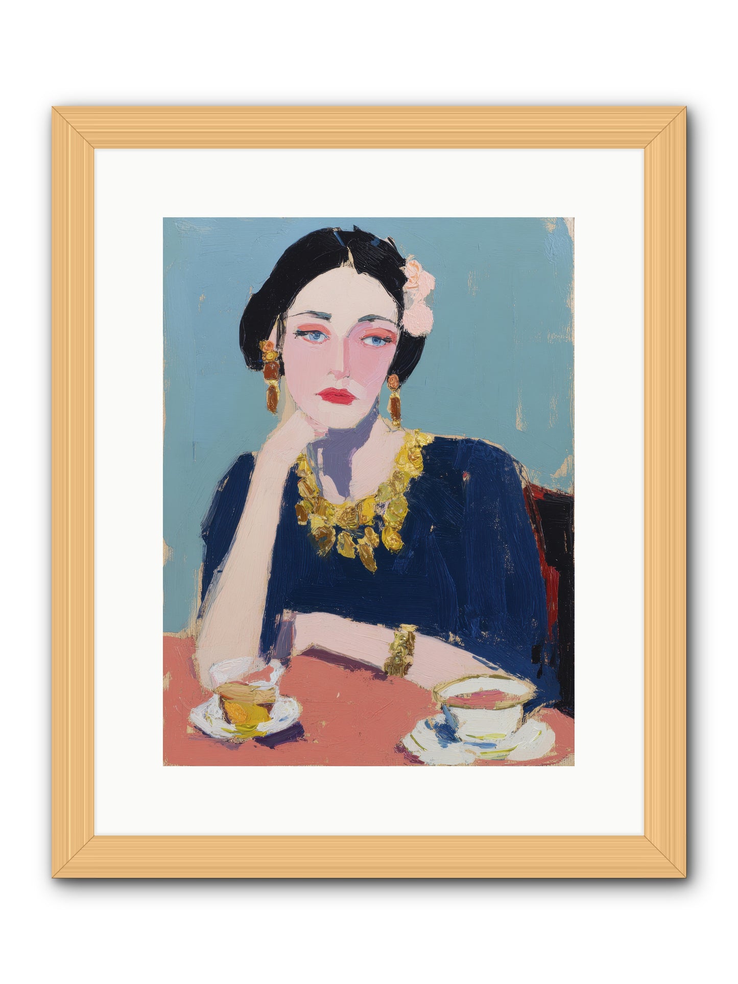 The Waiting Hour -- Framed Print - Natural 12x16
