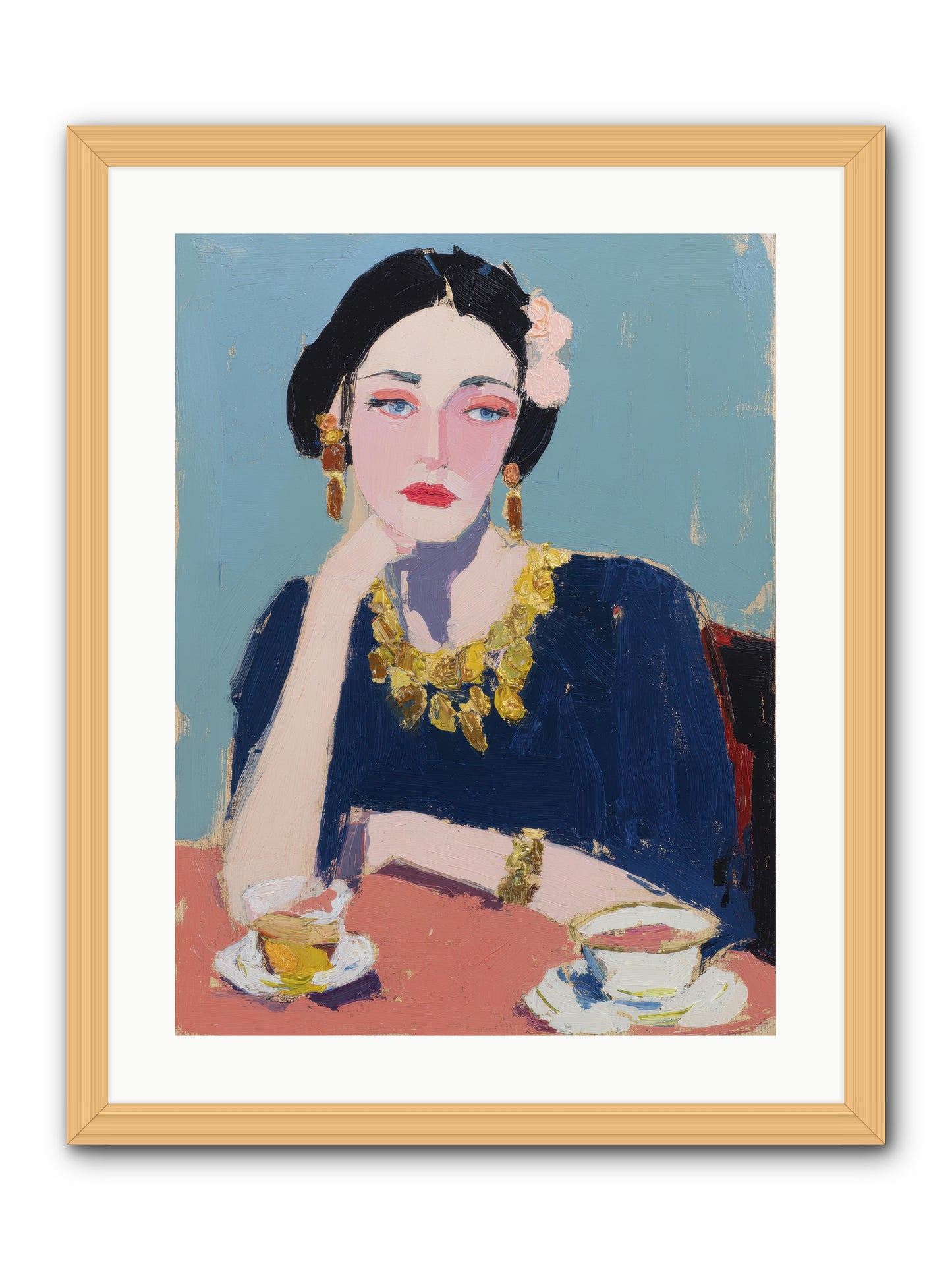 The Waiting Hour -- Framed Print - Natural 18x24