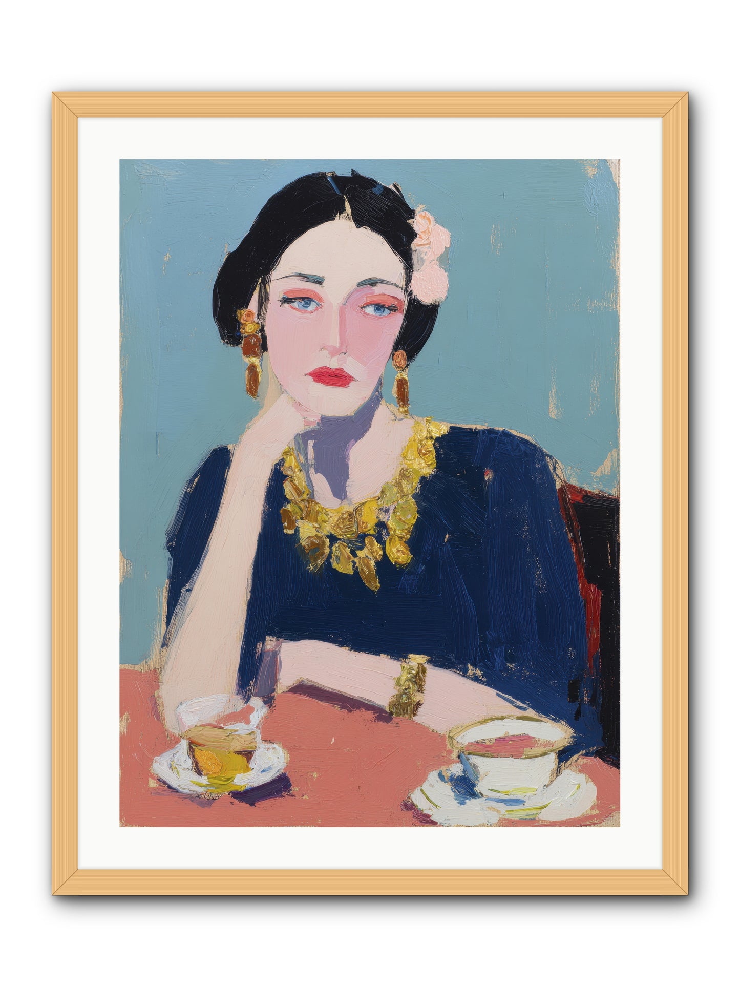 The Waiting Hour -- Framed Print - Natural 24x32