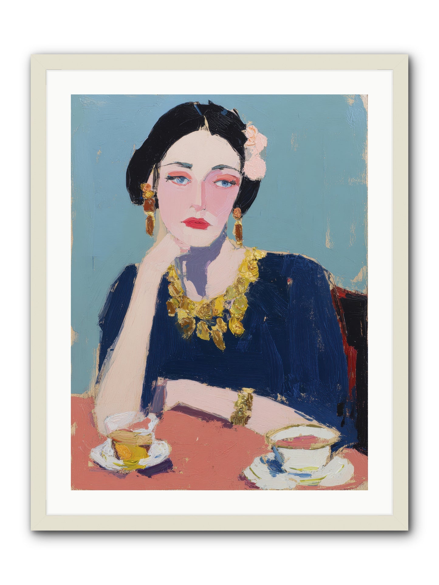 The Waiting Hour -- Framed Print - White 24x32