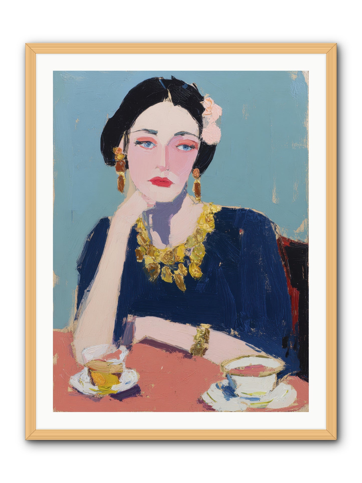 The Waiting Hour -- Framed Print - Natural 30x40