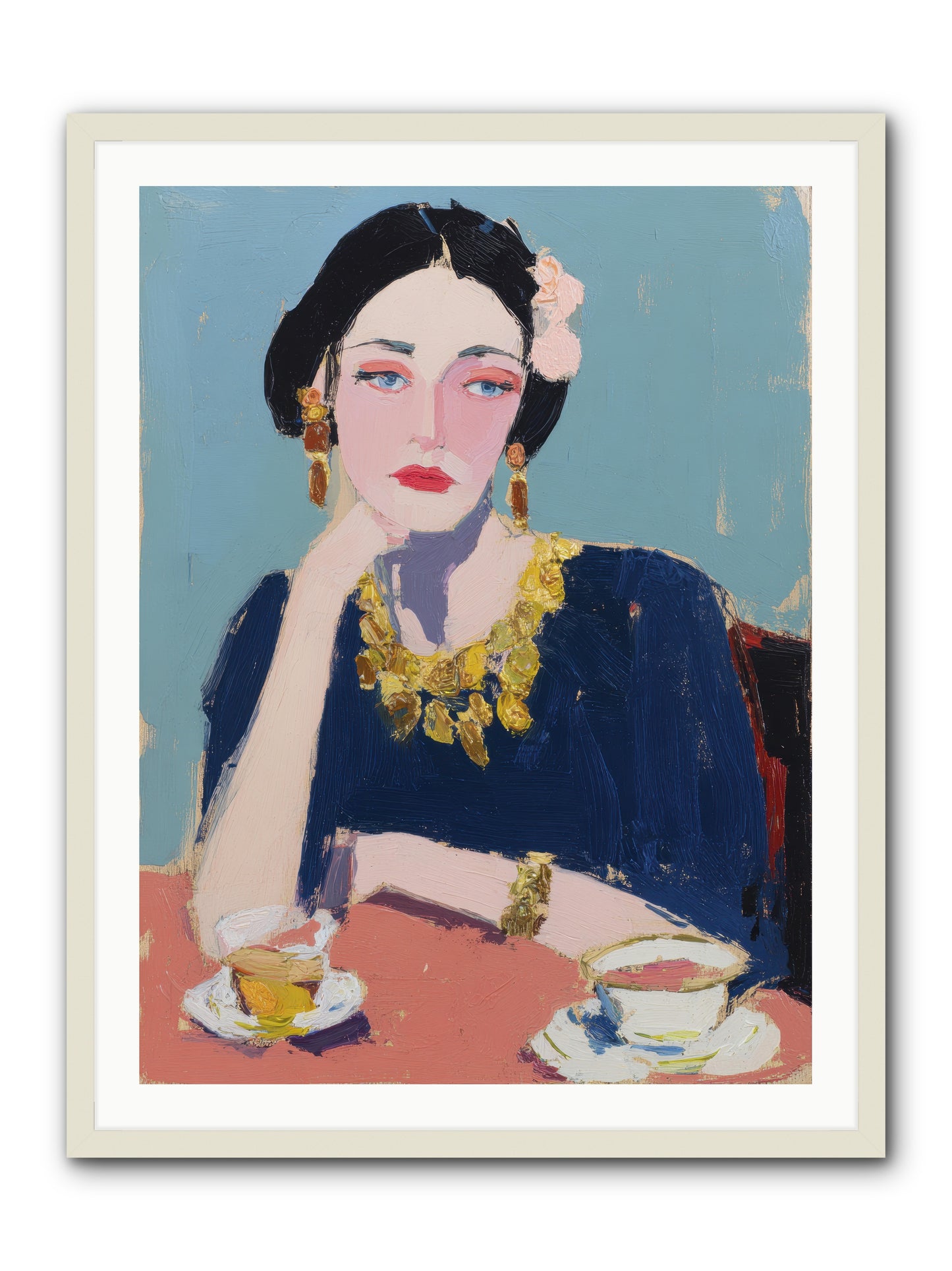 The Waiting Hour -- Framed Print - White 30x40