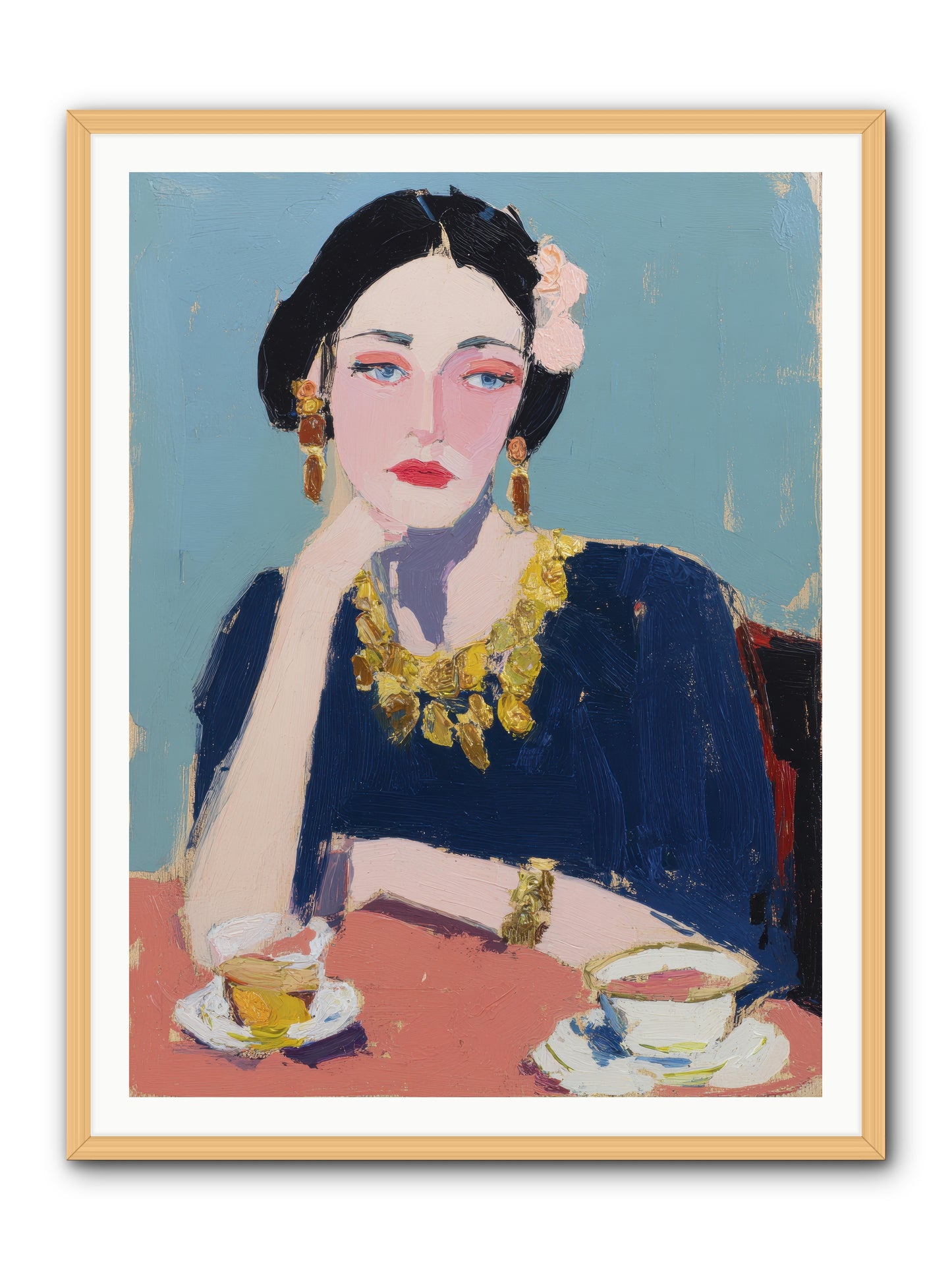 The Waiting Hour -- Framed Print - Natural 36x48