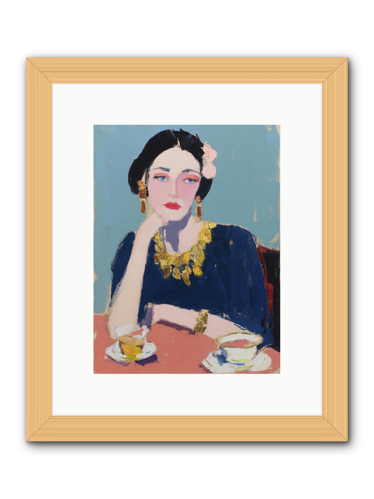 The Waiting Hour -- Framed Print - Natural 9x12