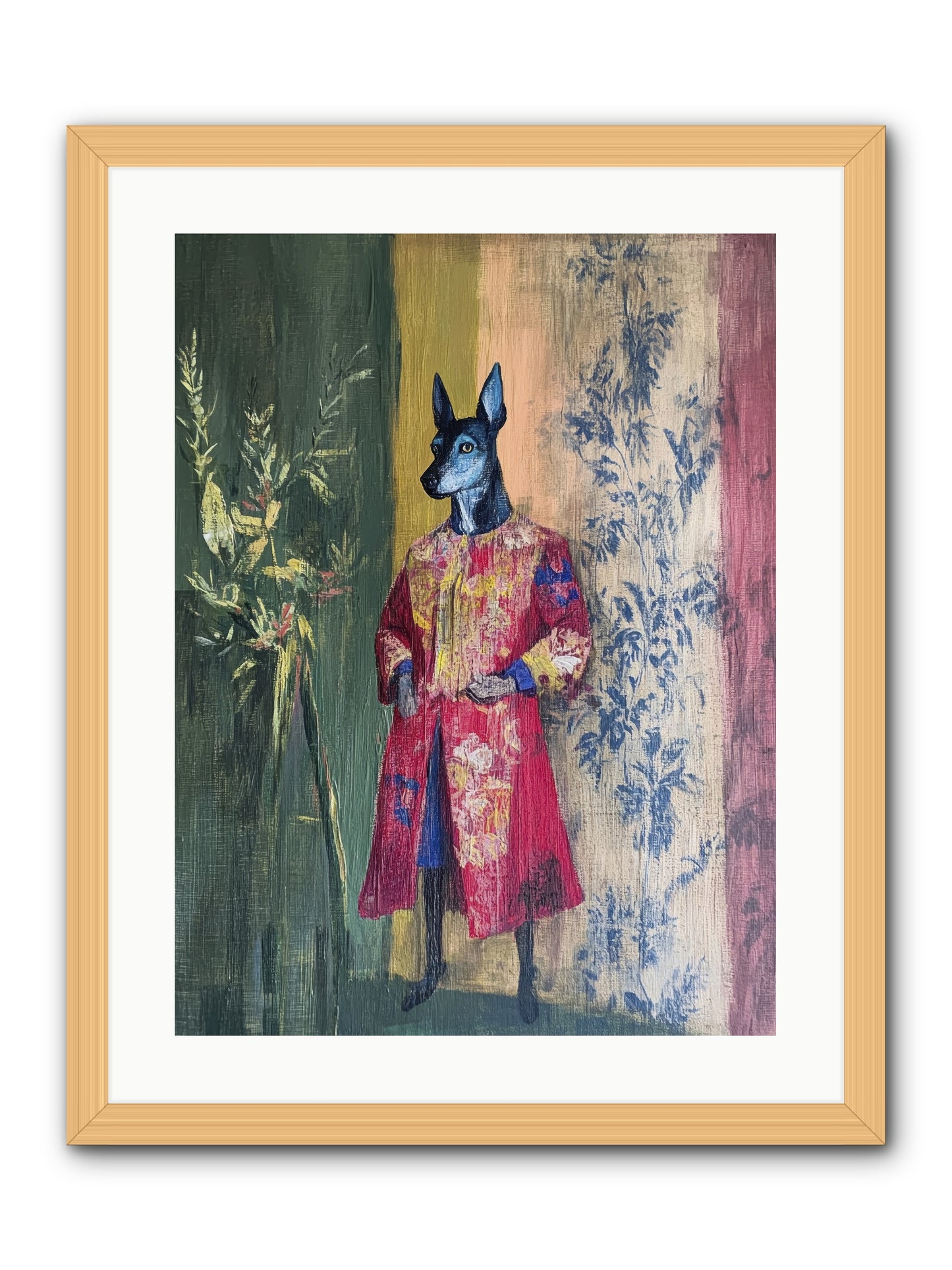The Walled Garden -- Framed Print - Natural 18x24