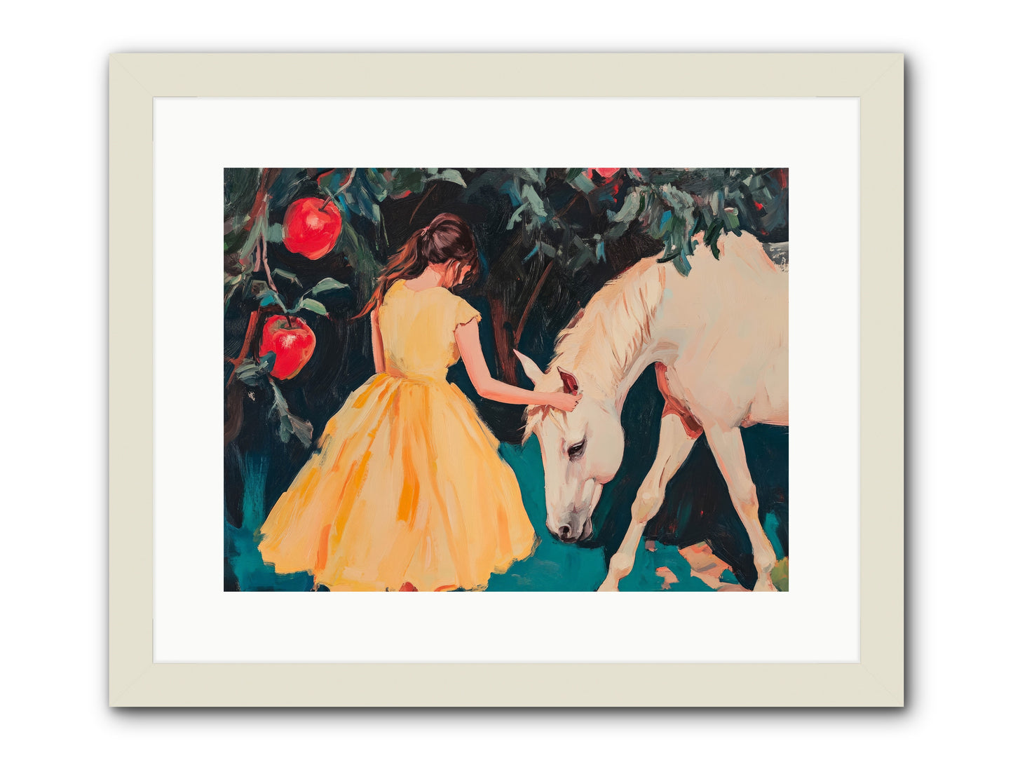 The Way Fruit Falls No.2 Rez2 -- Framed Print - White 16x12